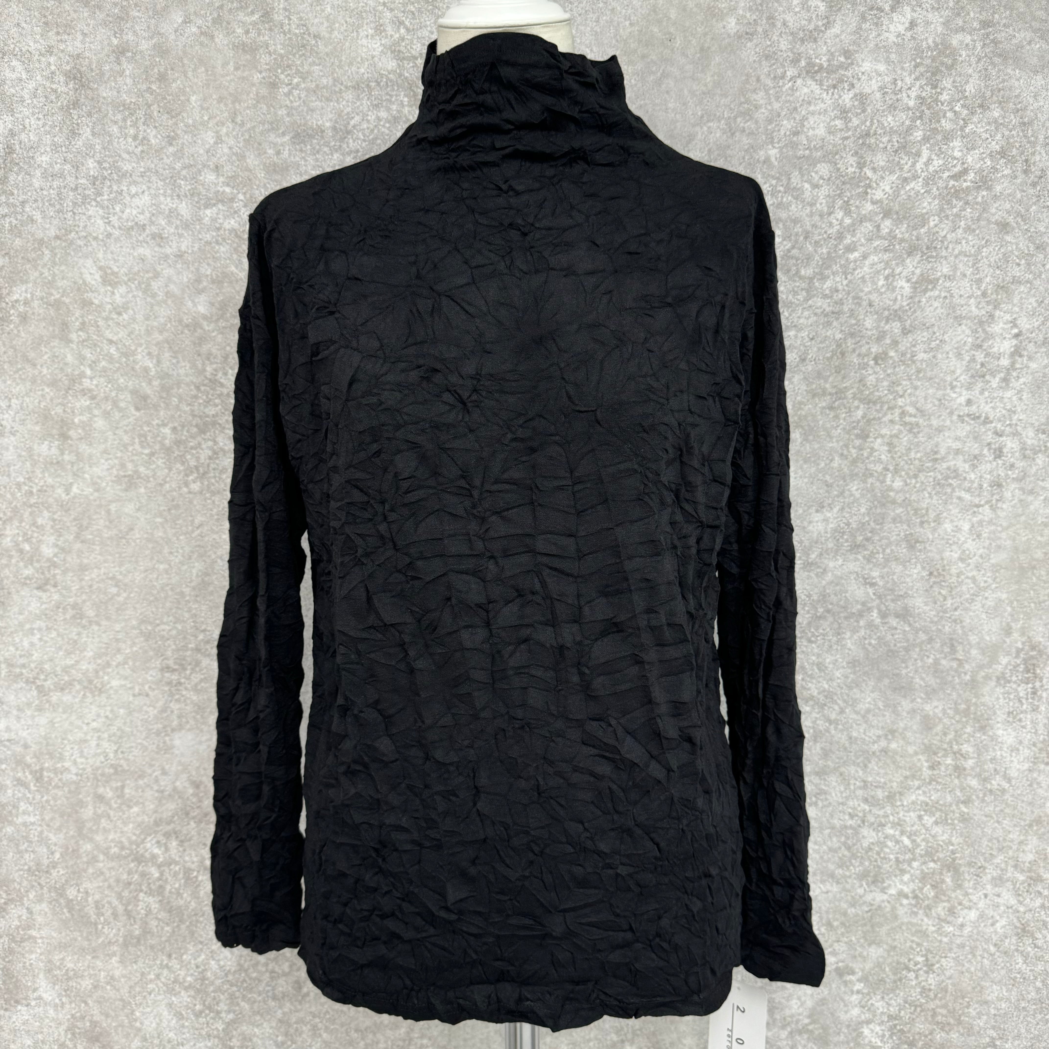 シフォンタートルトップス ブラック ※10/15-21頃より順次配送予定