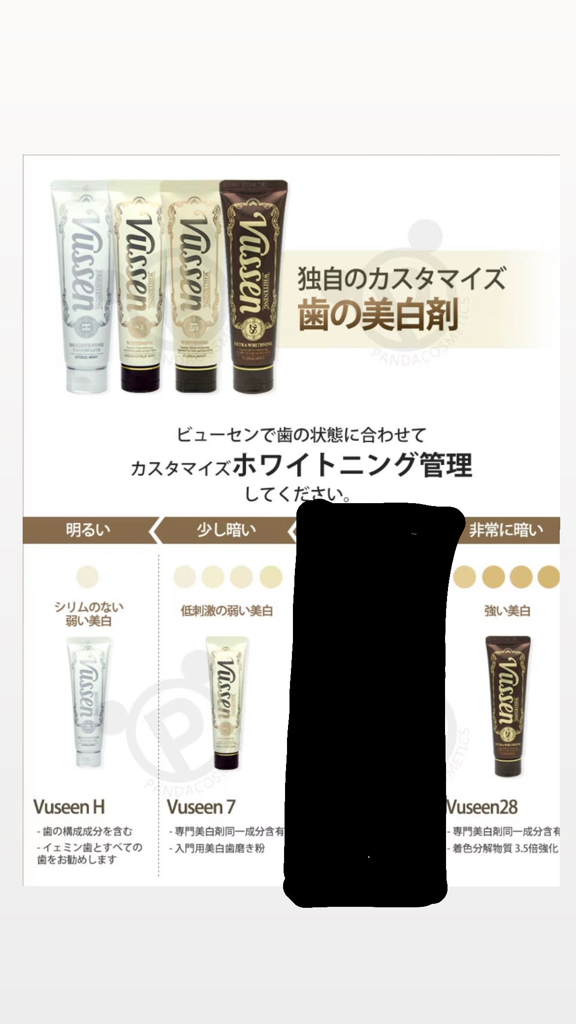 【Vussen】ビューセン 歯磨き粉 H 120g※7/8〜7/19迄に順次発送予定