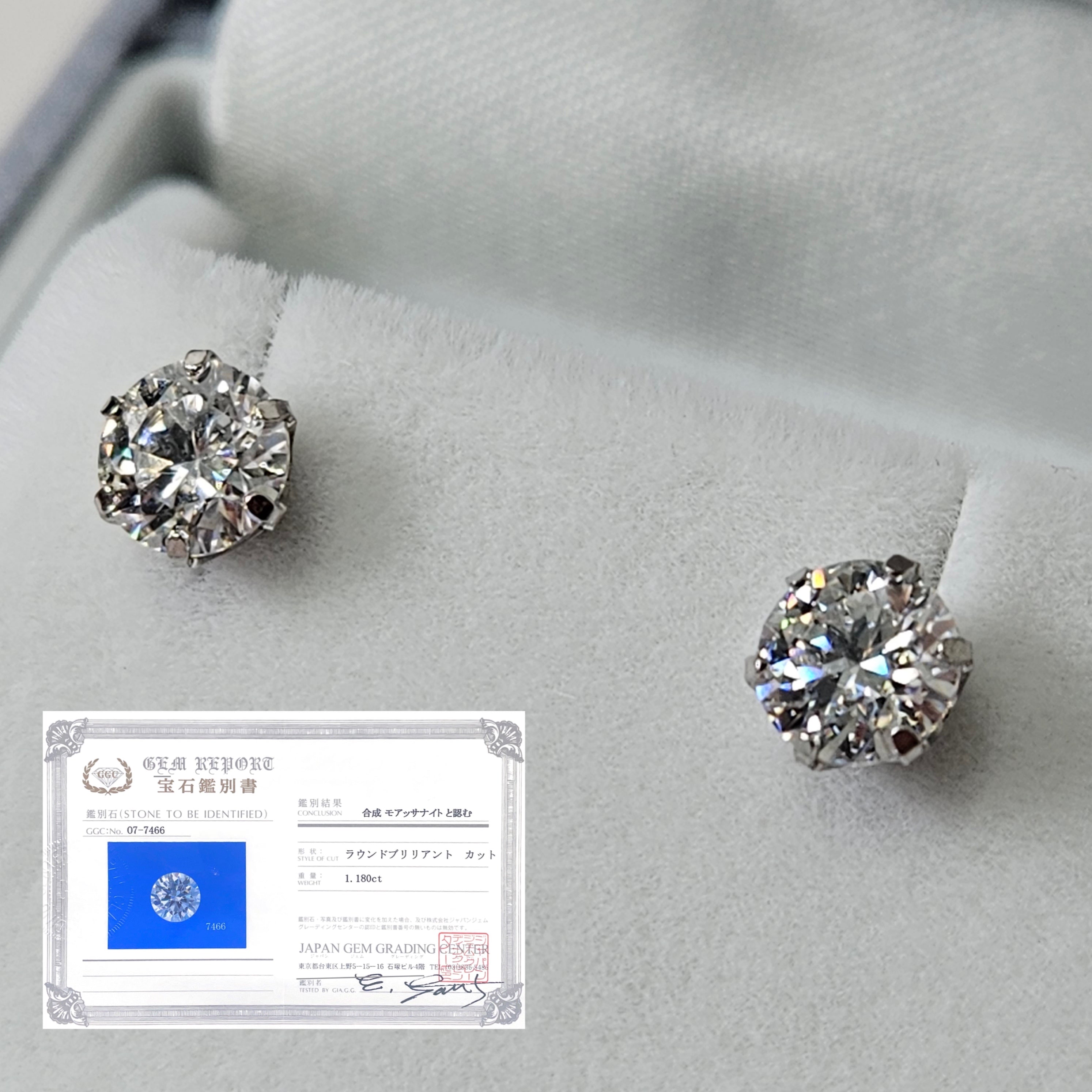 【モアサナイト】ラウンドブリリアントカット ピアス ※3/4〜10頃より順次発送予定