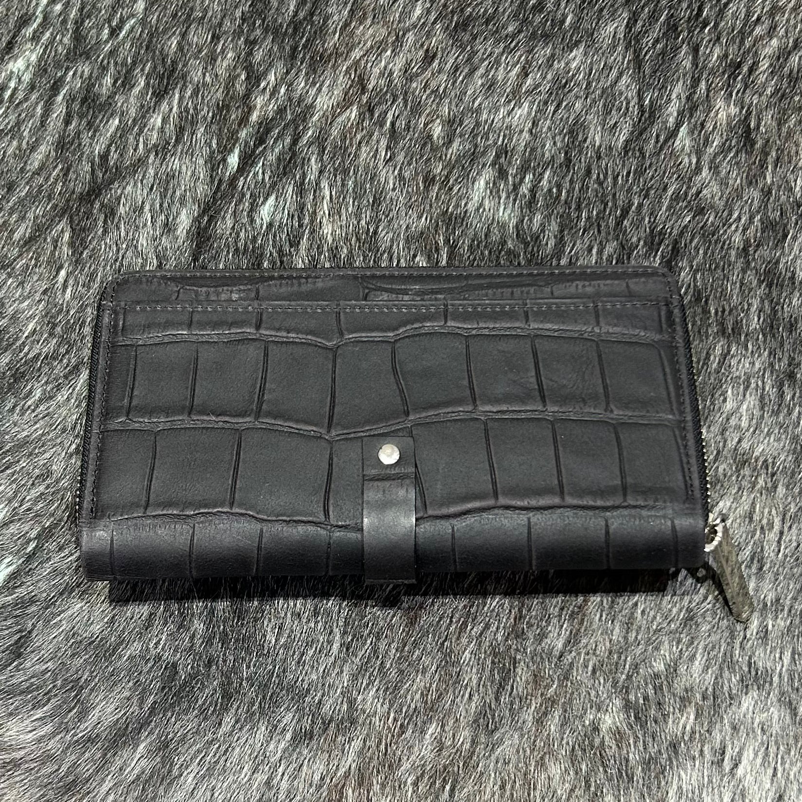 ⚠️予約【M.U.L.】 ラウンドロングウォレット -vintage ブラック- ※R7. 6月末納品予定