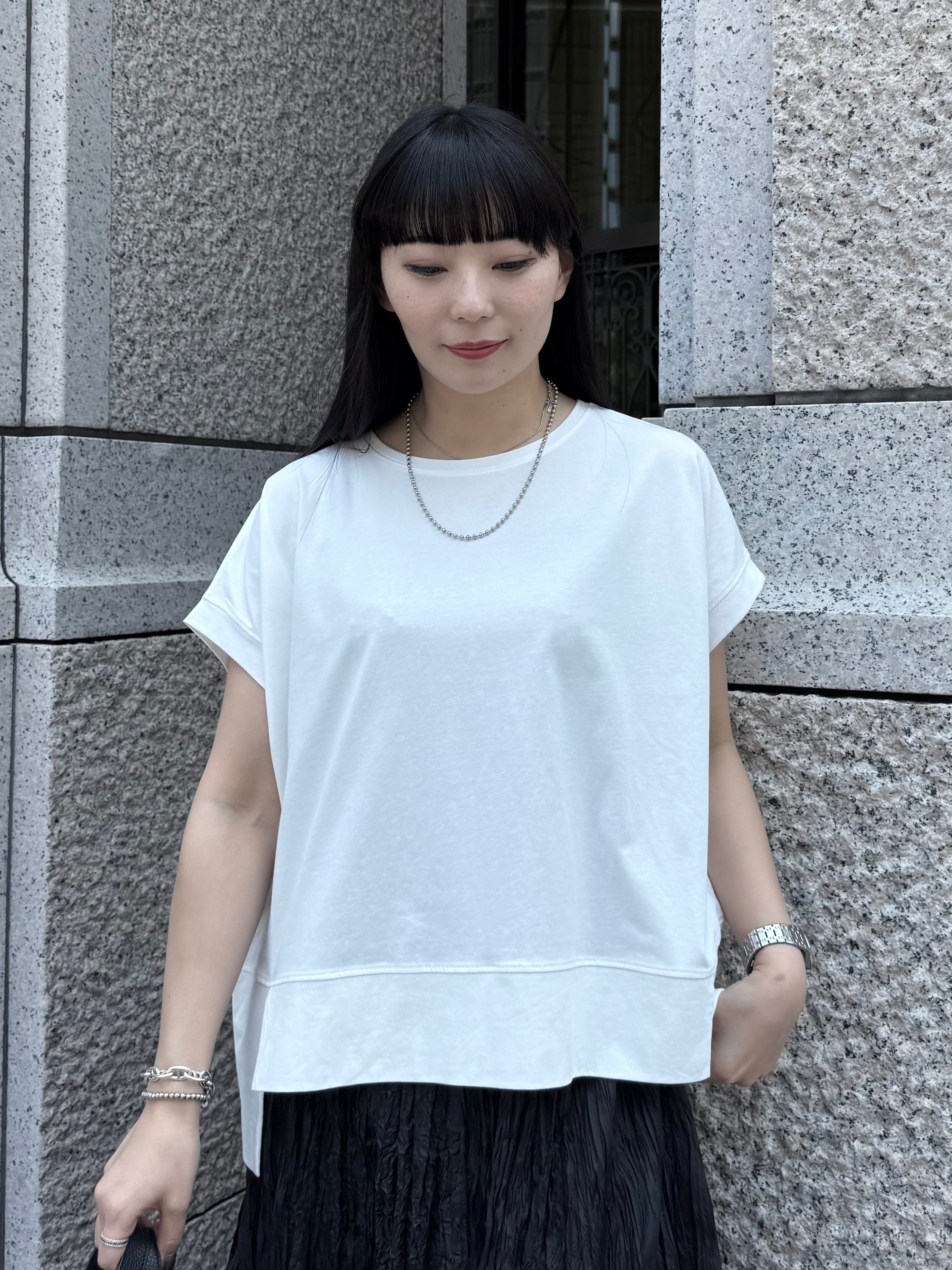 【ASYMM】NEAT TEE -white- ※8/6-12迄に順次発送予定