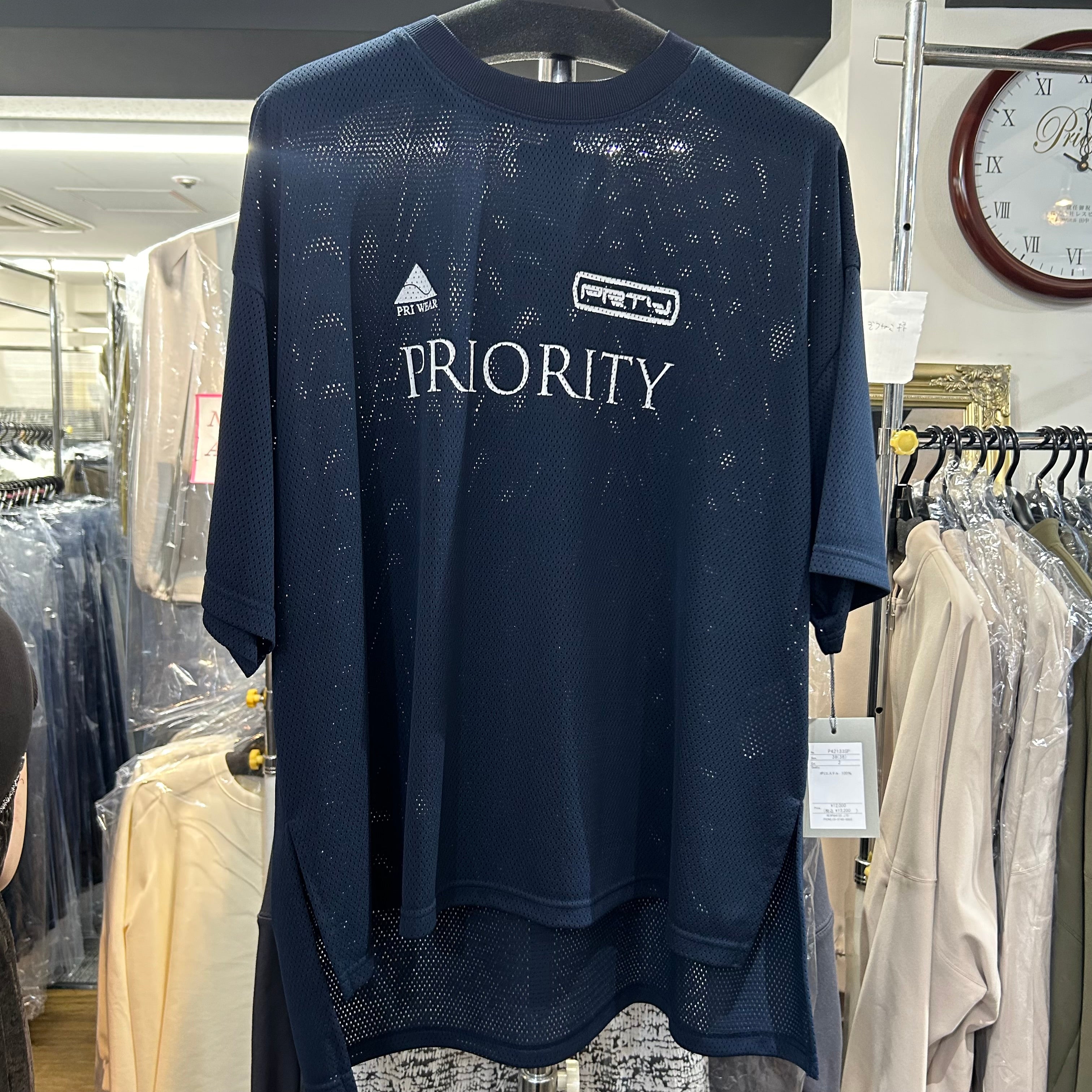【PRIORITY】メッシュトップス ネイビー 9 ※9/3-9頃〜順次配送予定