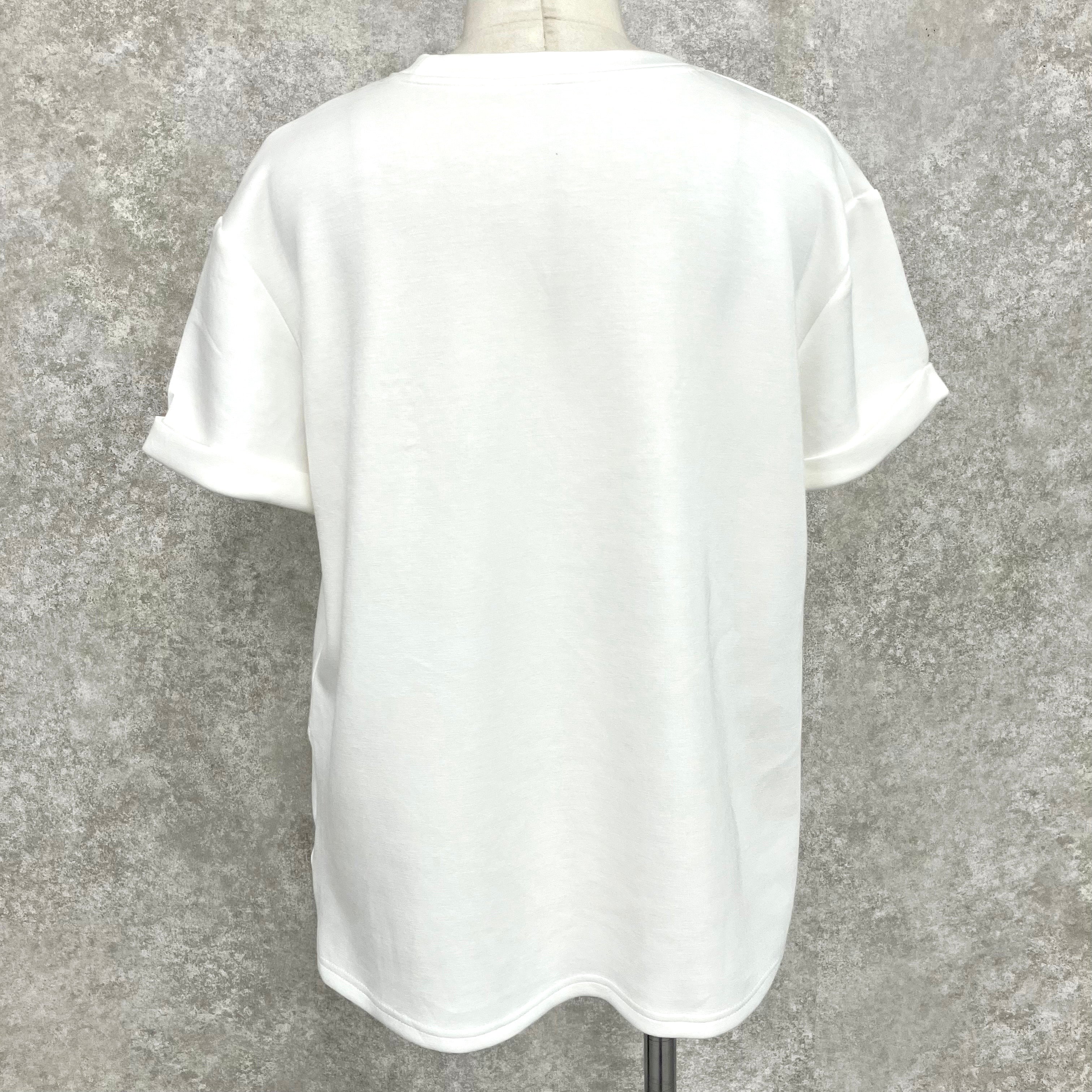 ビジューTシャツ -ホワイト- ※7/16〜22迄に順次発送予定
