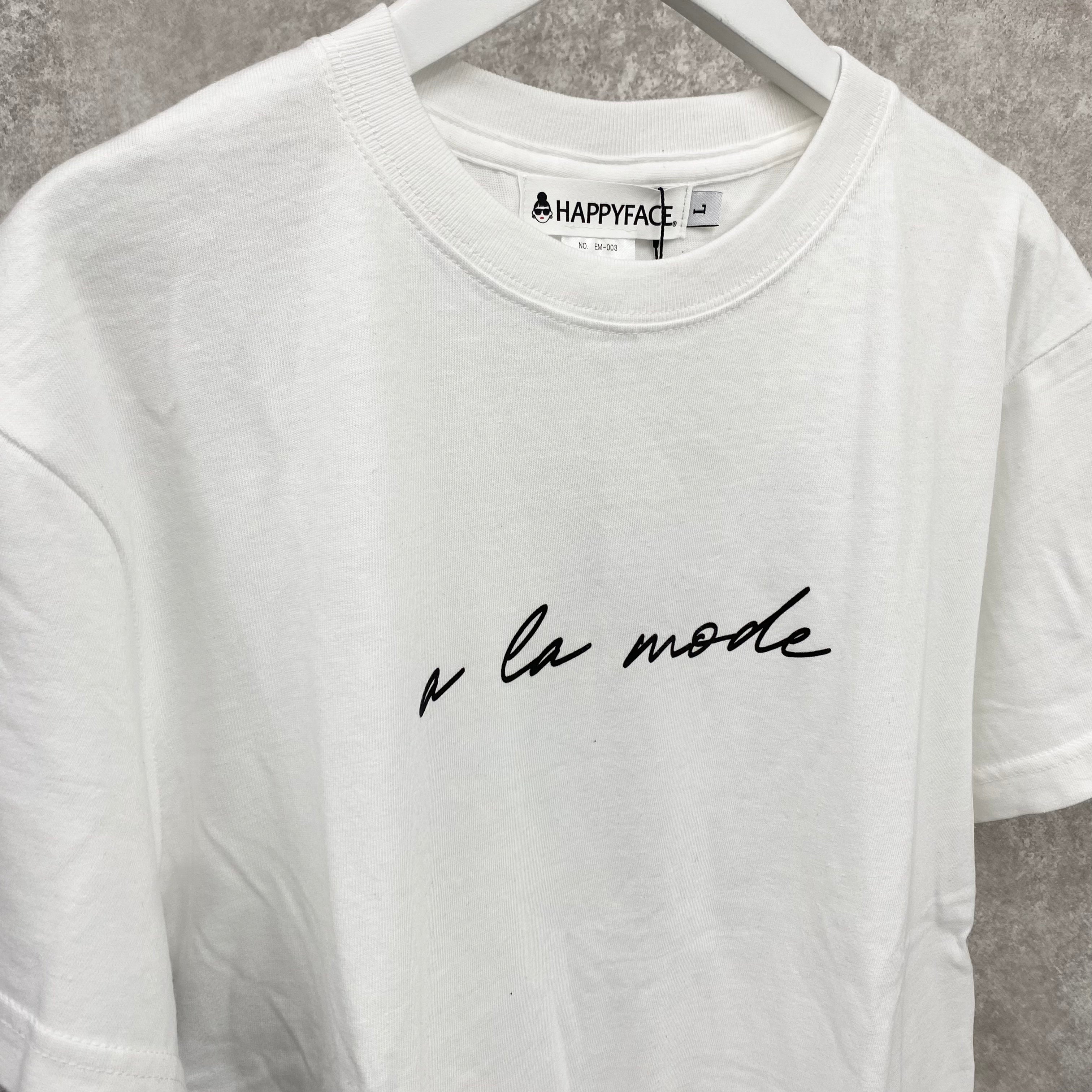 【HAPPYFACE】EMMAプリントTシャツ アラモード ホワイト Lサイズ ※5/14〜20頃より順次配送