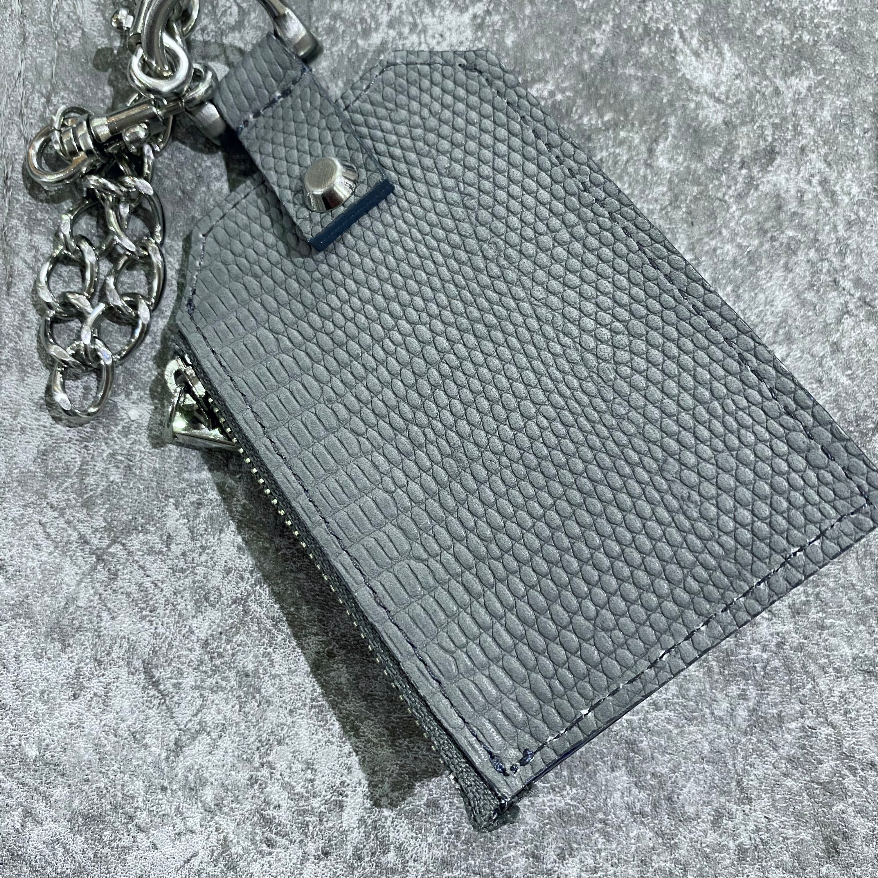 ⚠️予約【M.U.L.】チェーンパスケース -アイスグレー- ※R7. 6月末納品予定