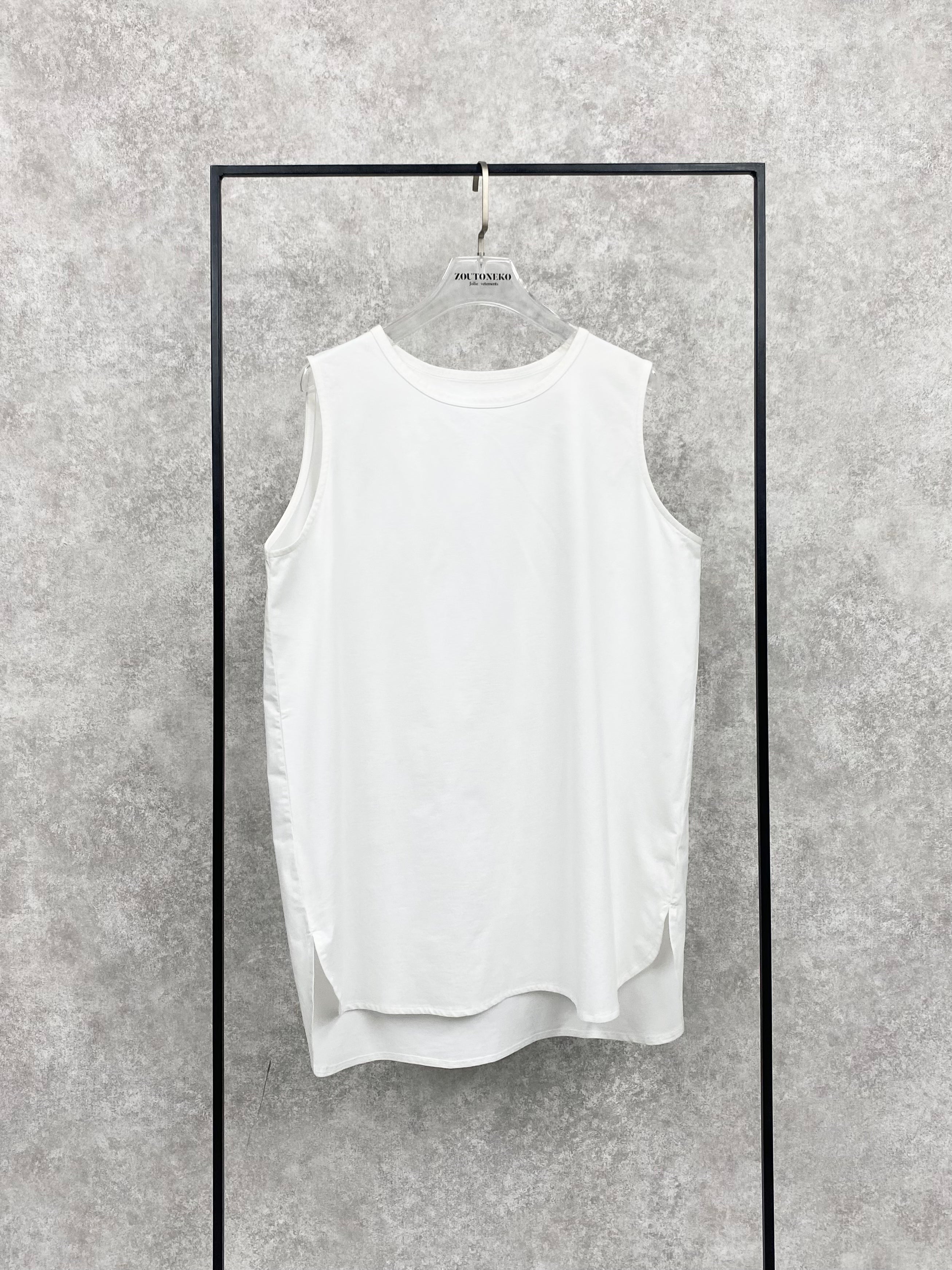 【ASYMM】LAYER MATE TANK -white- ※8/6〜12迄に順次発送予定