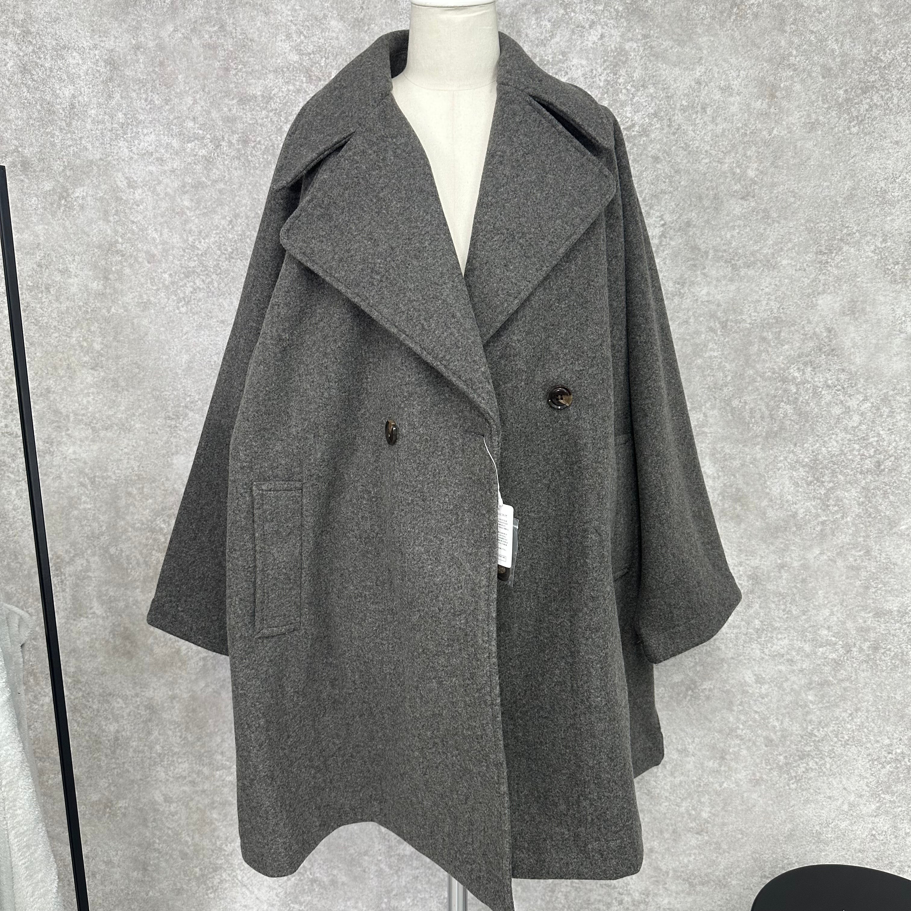 カットメルトンオーバーサイズジャケット -グレージュ- *10/22-28頃より順次発送予定