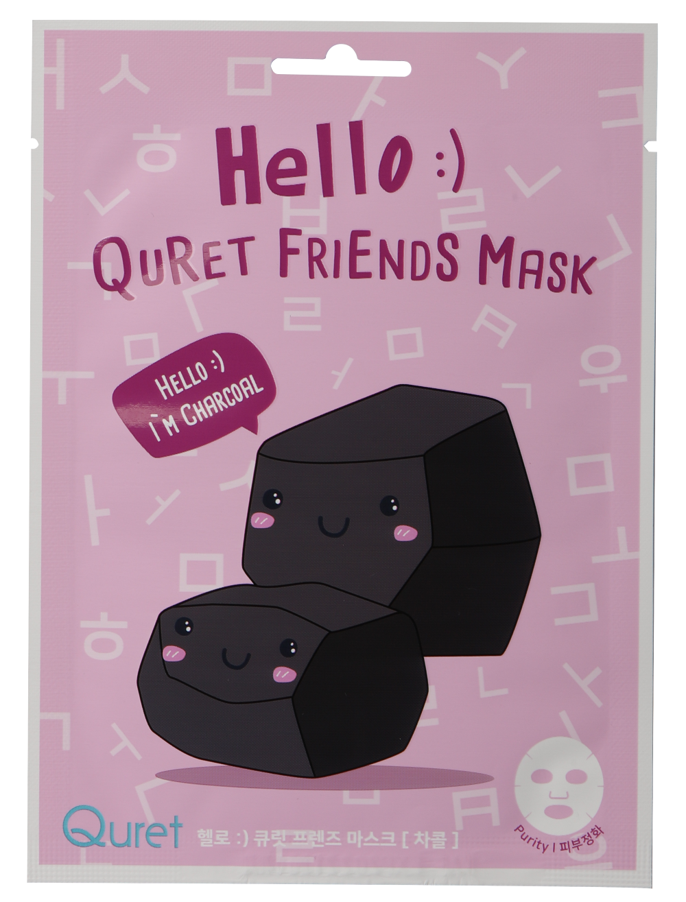 Quret Friends Mask 炭×肌の浄化 ※4/23~29より順次配送予定