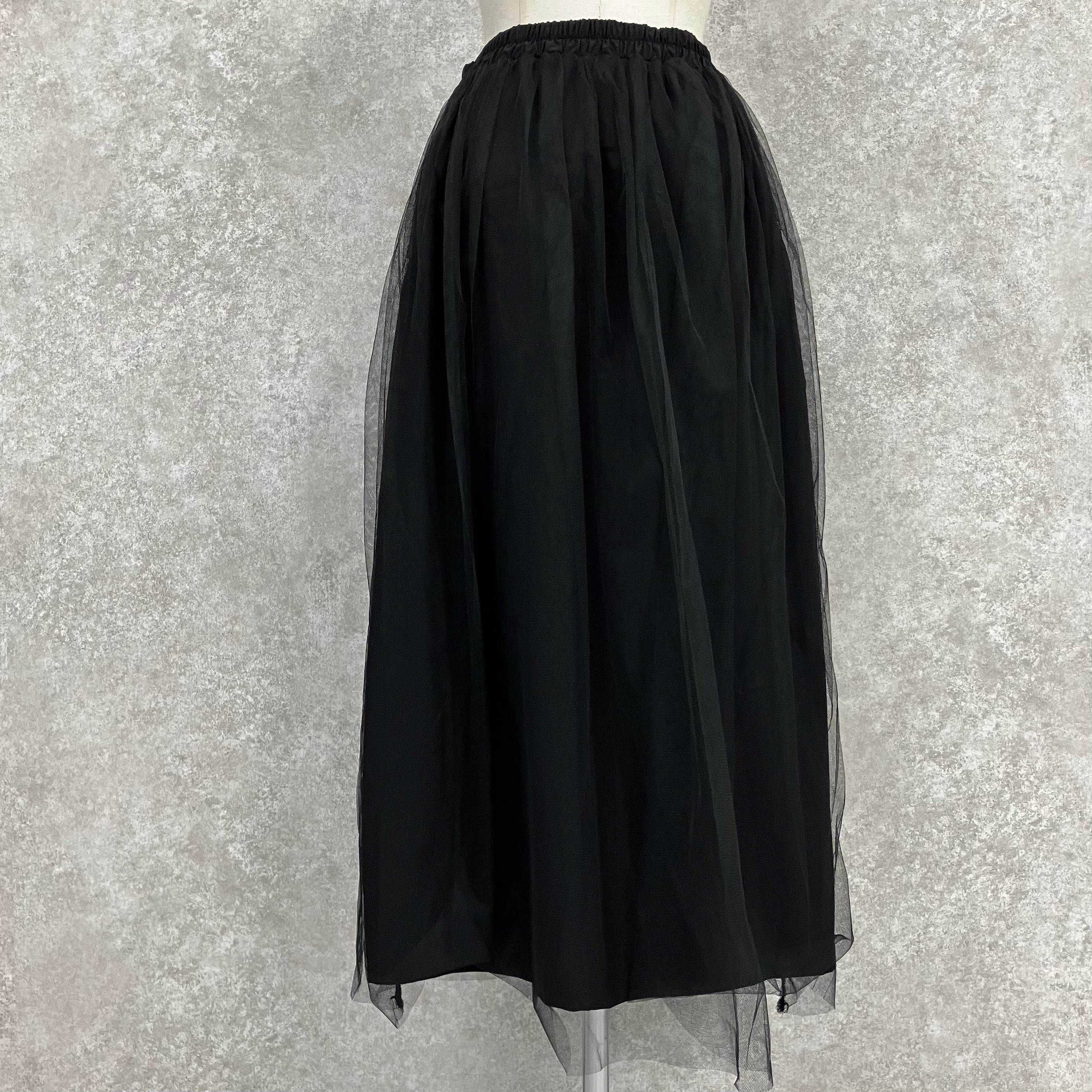 ポケットデザインチュールスカート -ブラック- ※4/23~4/29頃に順次発送予定