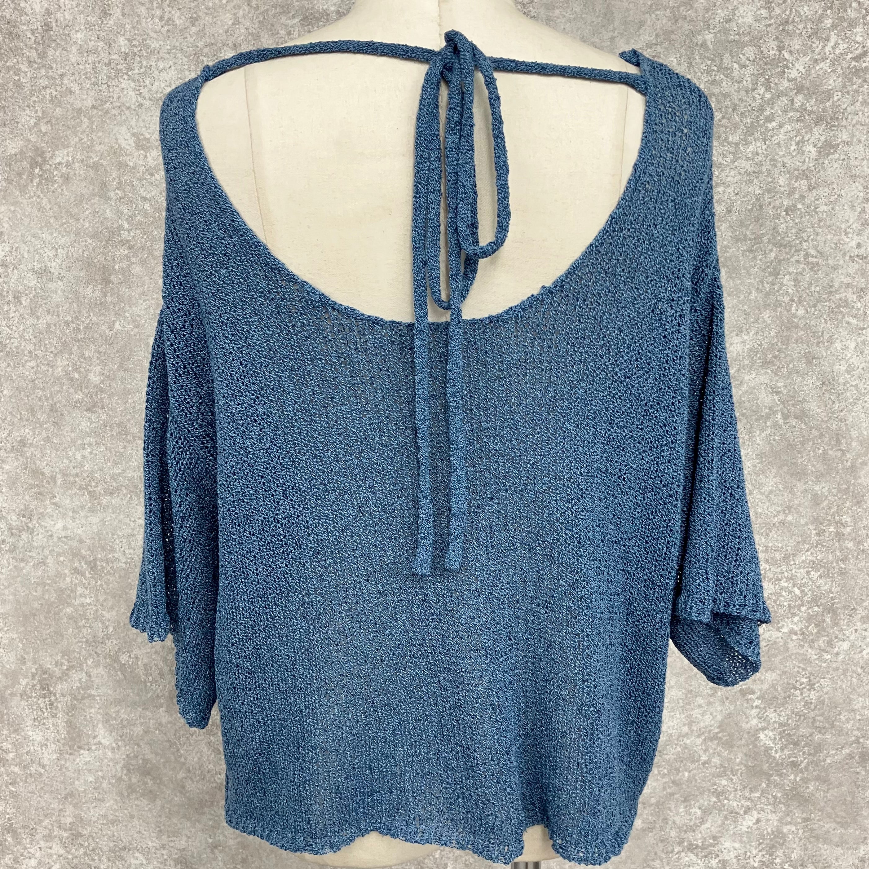 ローゲージバックオープンプルオーバー ブルー ※7/23〜29迄に順次発送予定