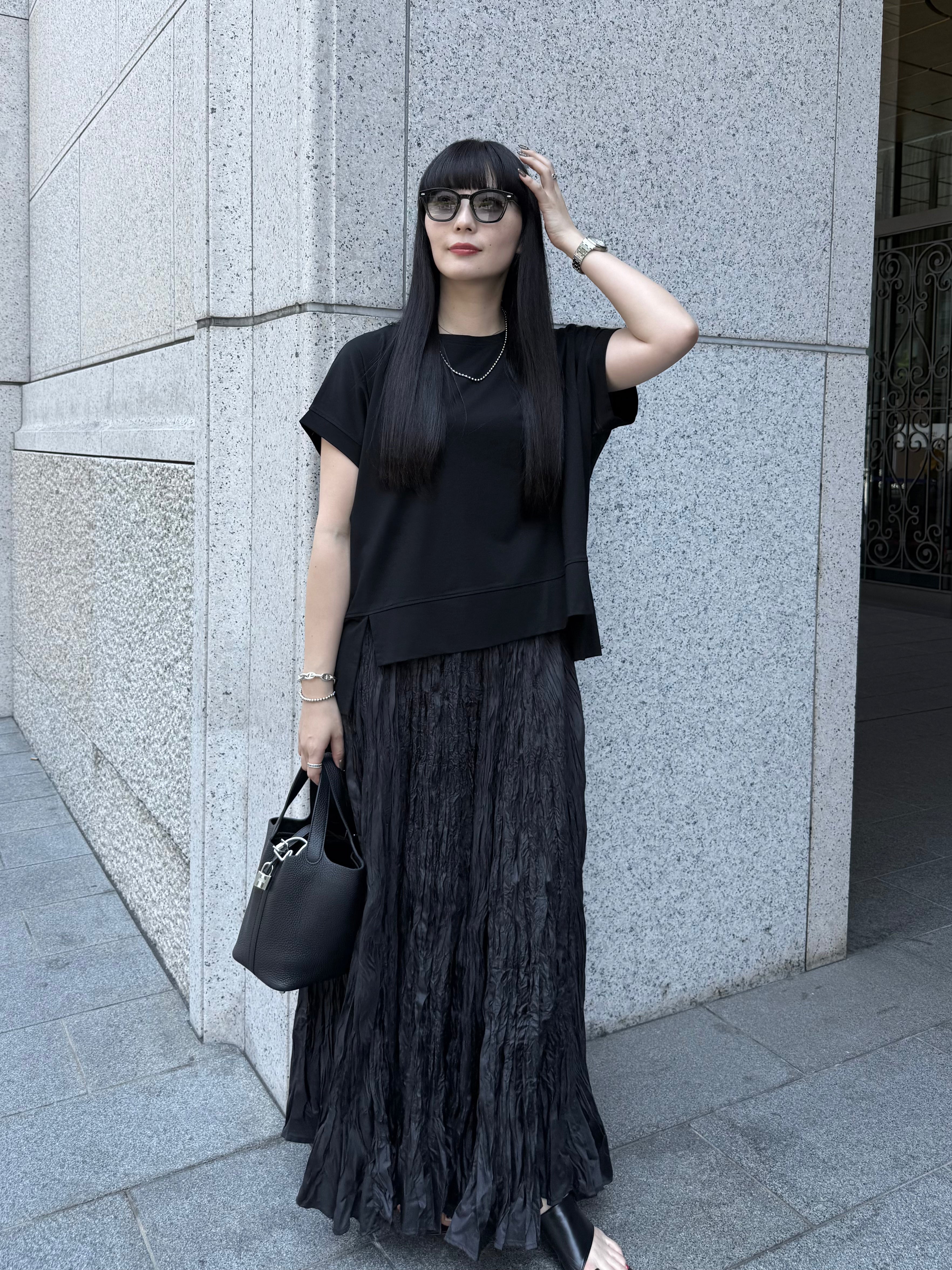 【ASYMM】NEAT TEE -black- ※8/6-12迄に順次発送予定