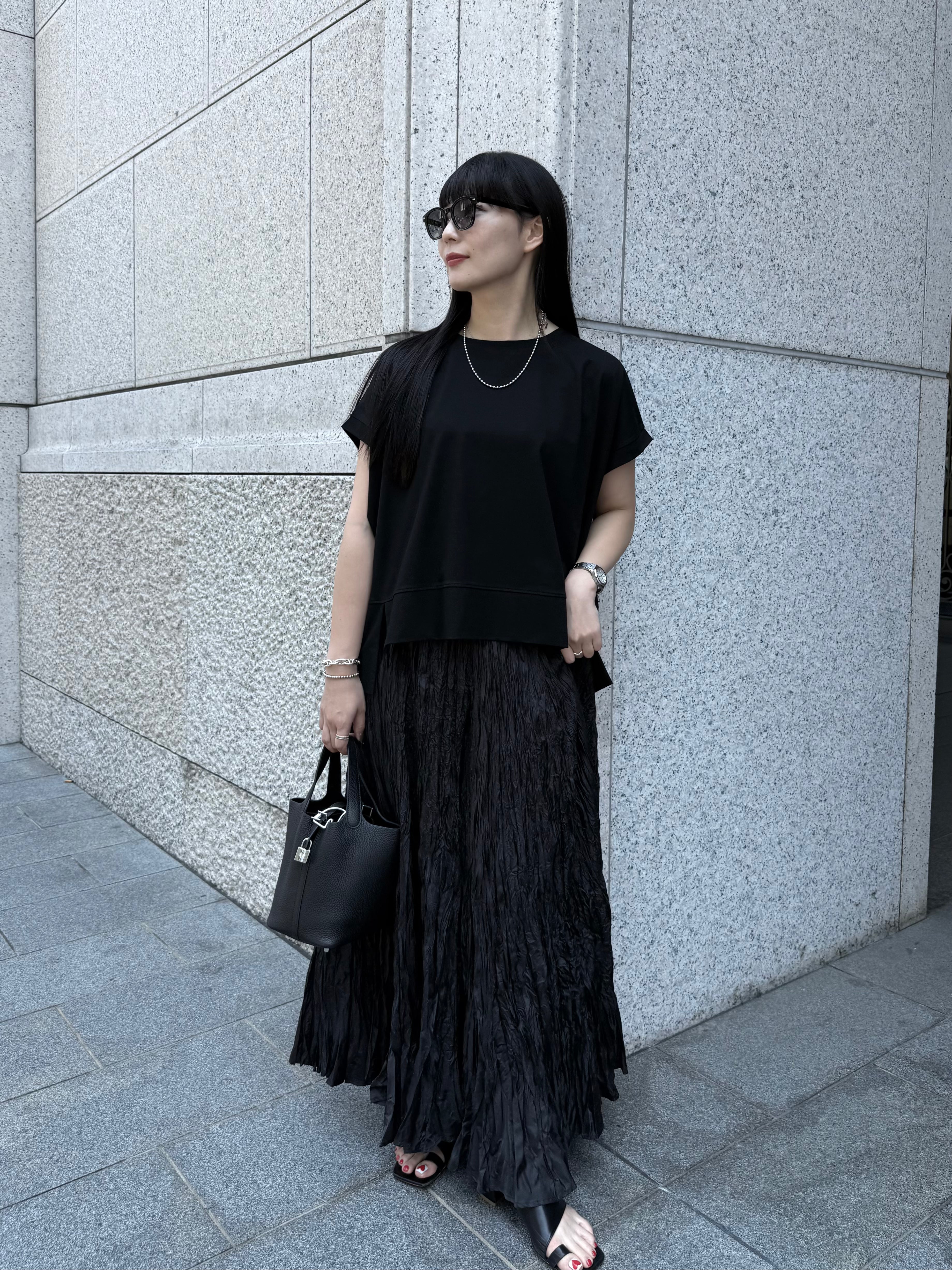 【ASYMM】NEAT TEE -black- ※8/6-12迄に順次発送予定