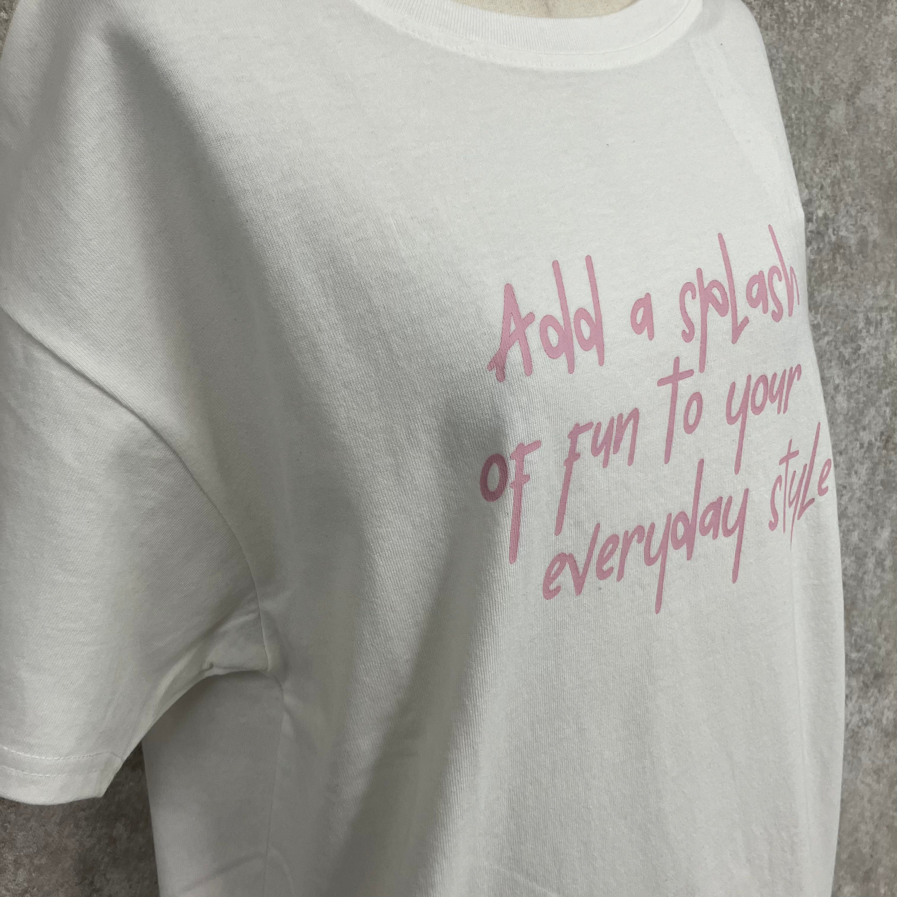 英字ロゴTシャツ -オフピンク- ※7/9~7/15頃より順次配送予定