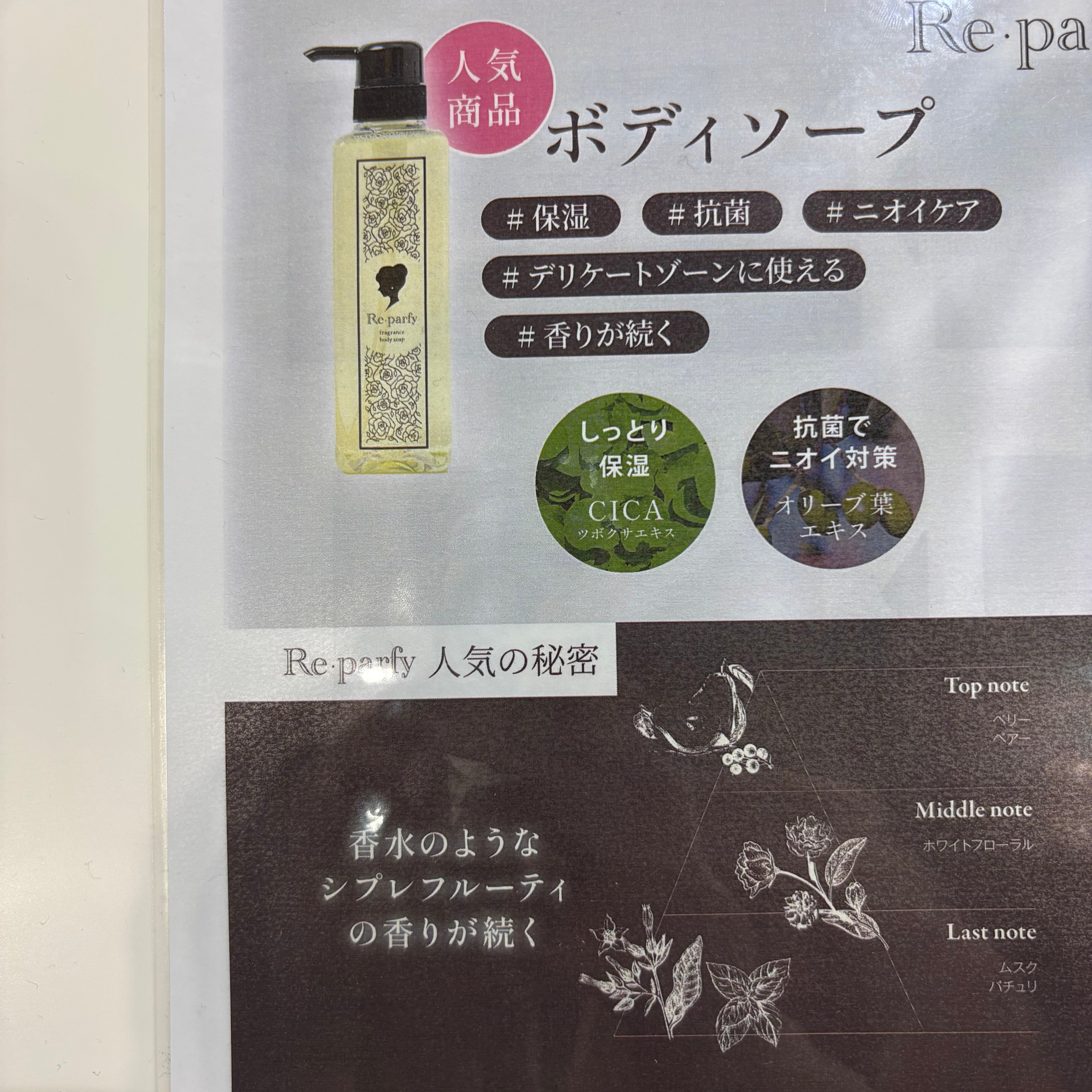 Re・Parfyボディソープ 400ml ※5/21-27頃より順次発送予定