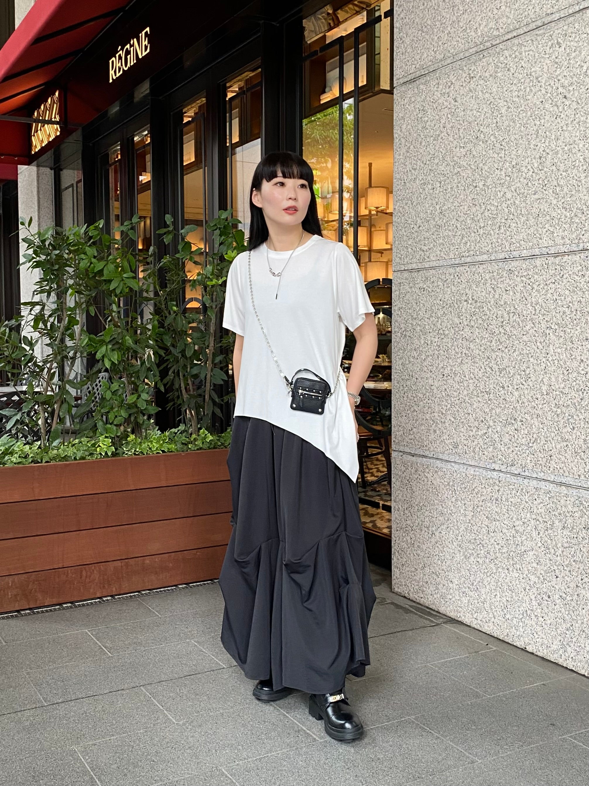 【ASYMM】RANDOM CUT TEE -white- ※1週間前後で配送予定