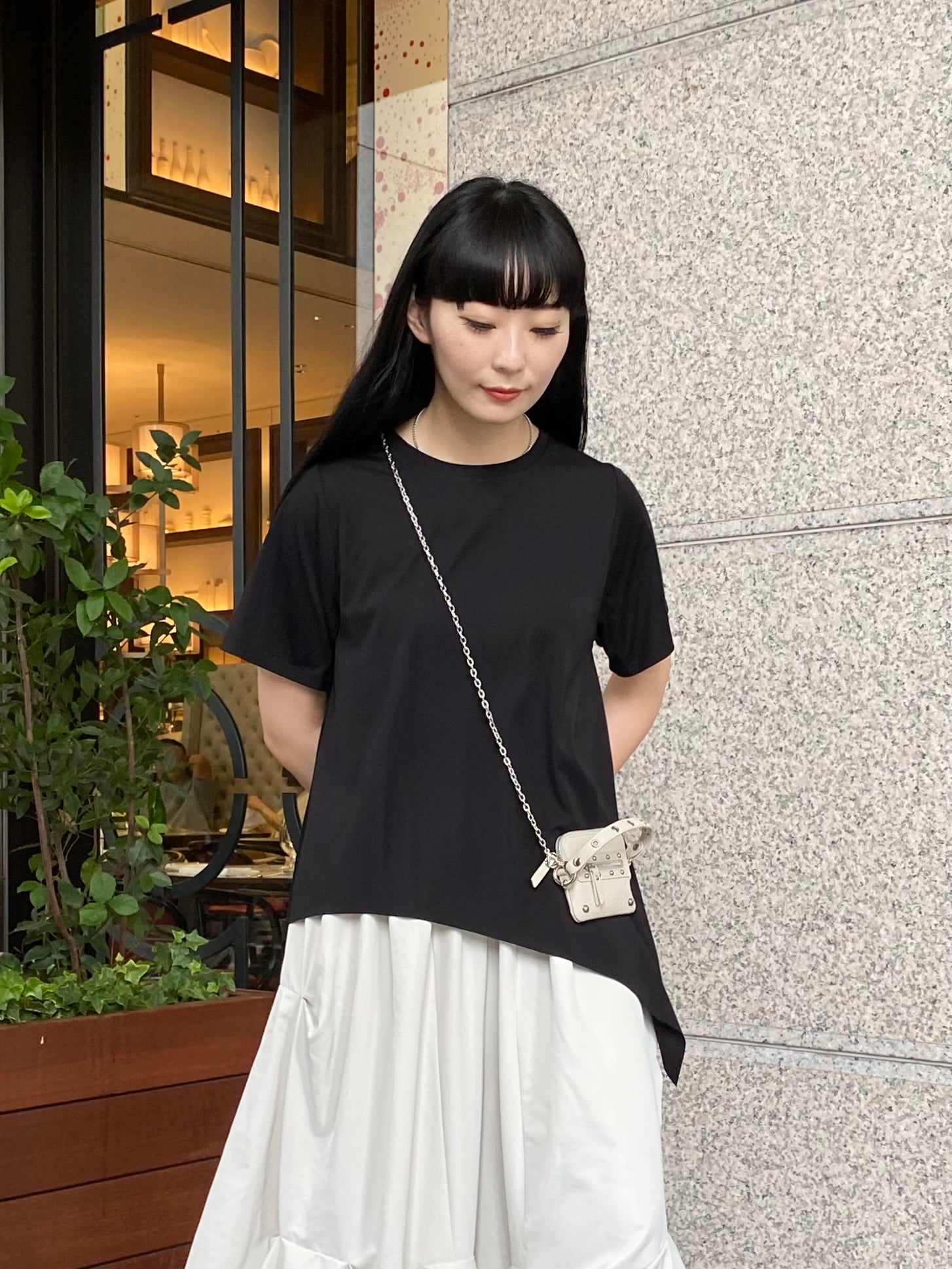 【ASYMM】RANDOM CUT TEE -black- ※1週間前後で配送予定