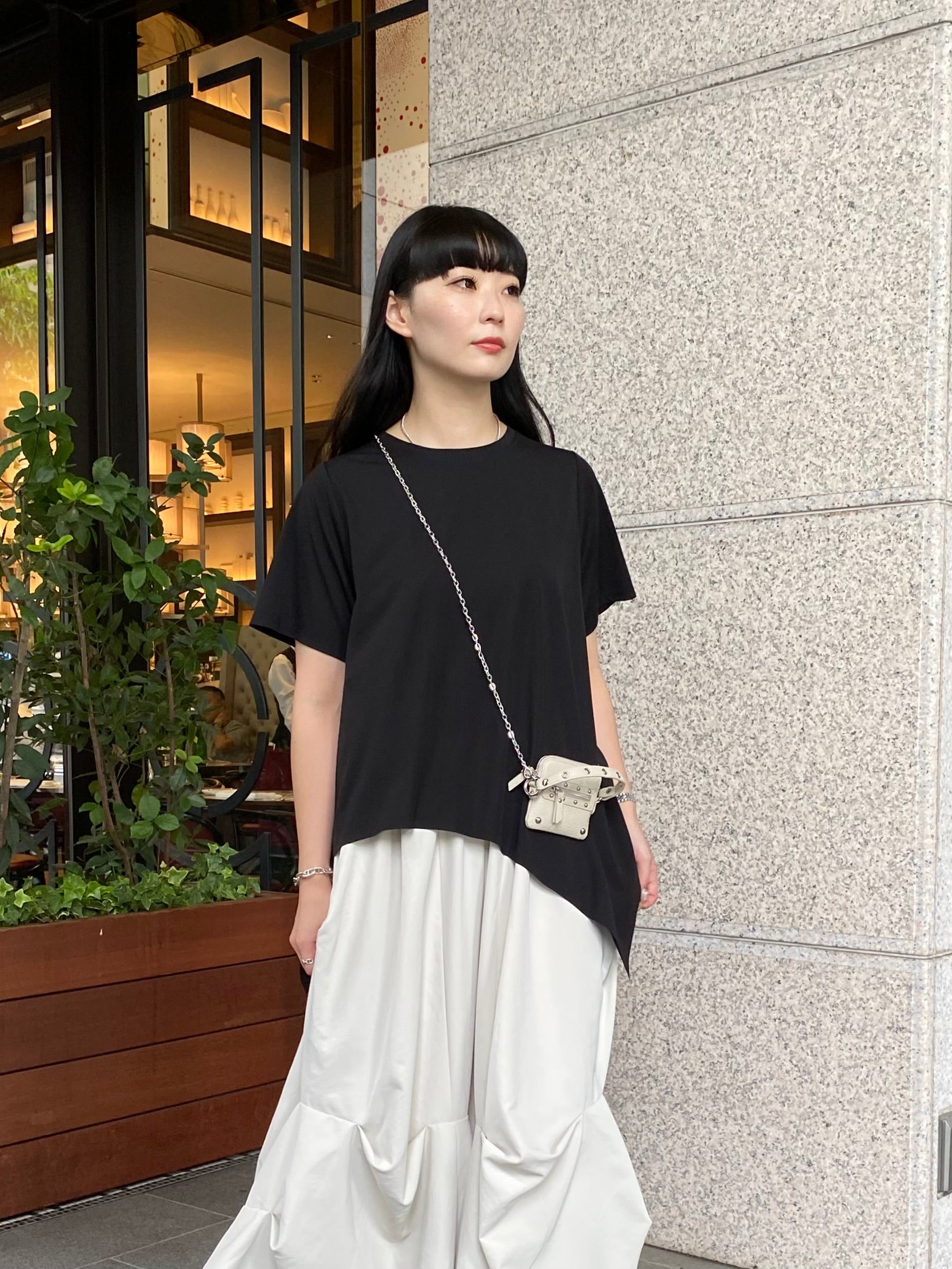 【ASYMM】RANDOM CUT TEE -black- ※1週間前後で配送予定