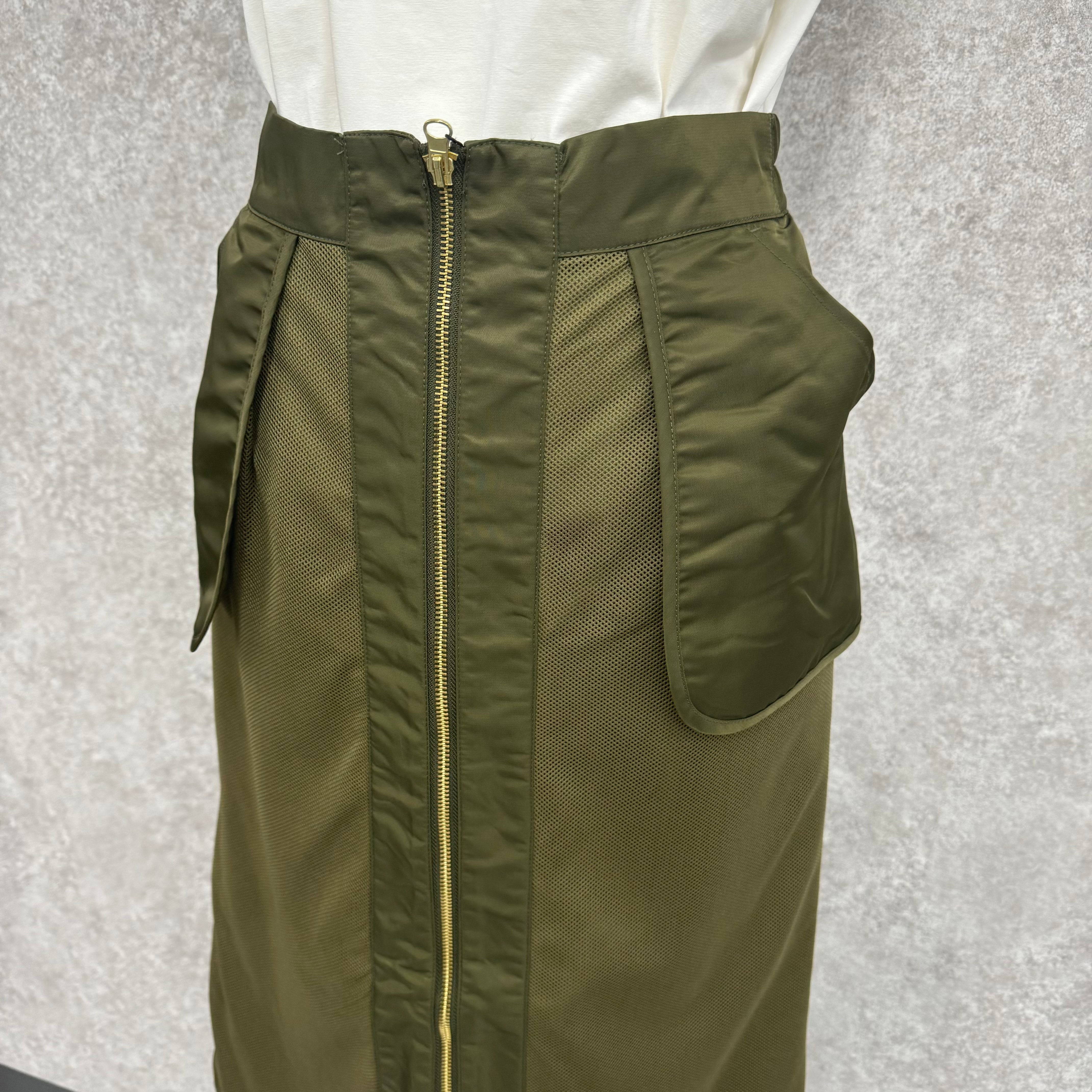 【Teracce Summer SALE 】ミリタリーナロースカート -カーキ- ※8/27-9/2より順次発送予定