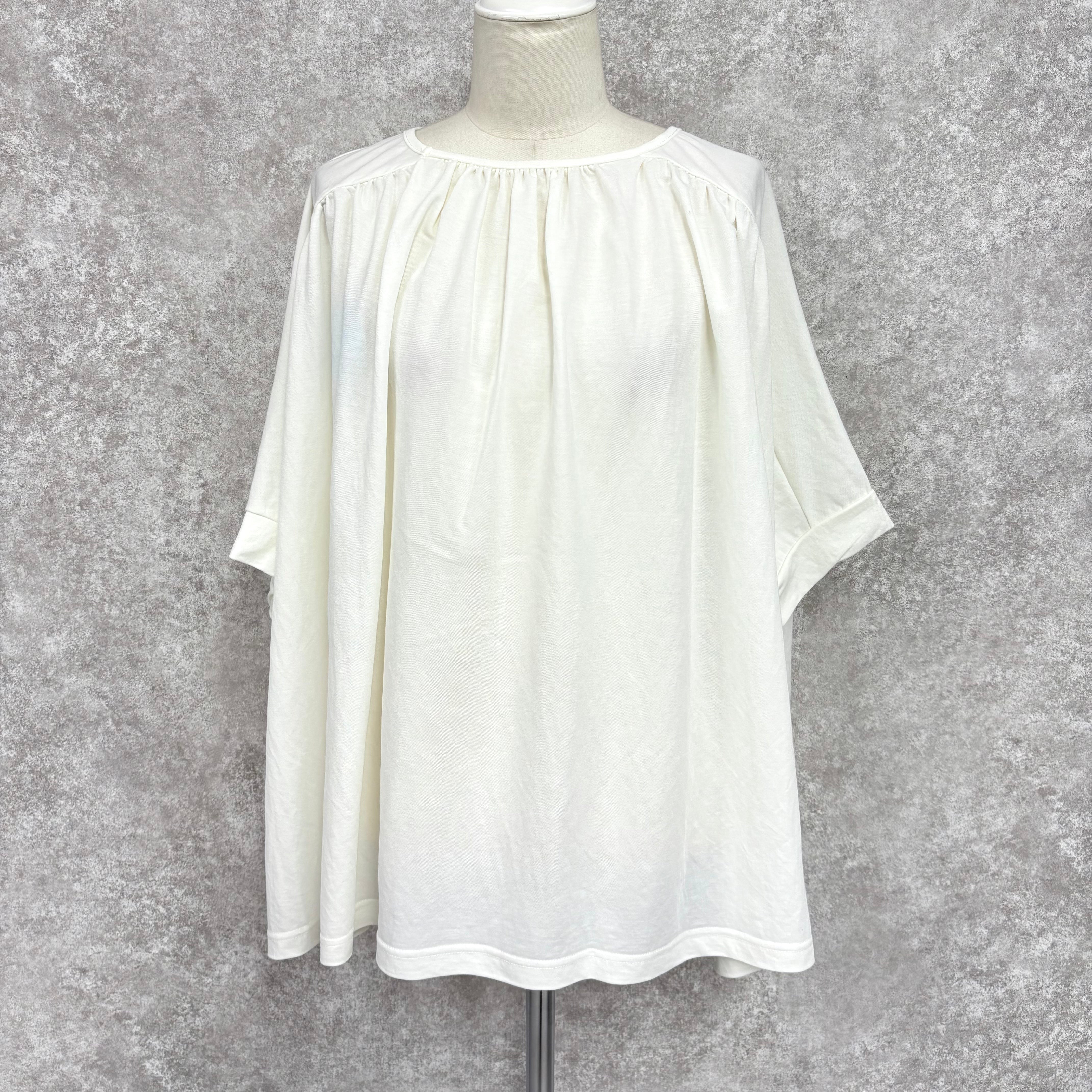 接触冷感ギャザープルオーバー -オフホワイト- ※5/7〜5/13頃より順次発送予定