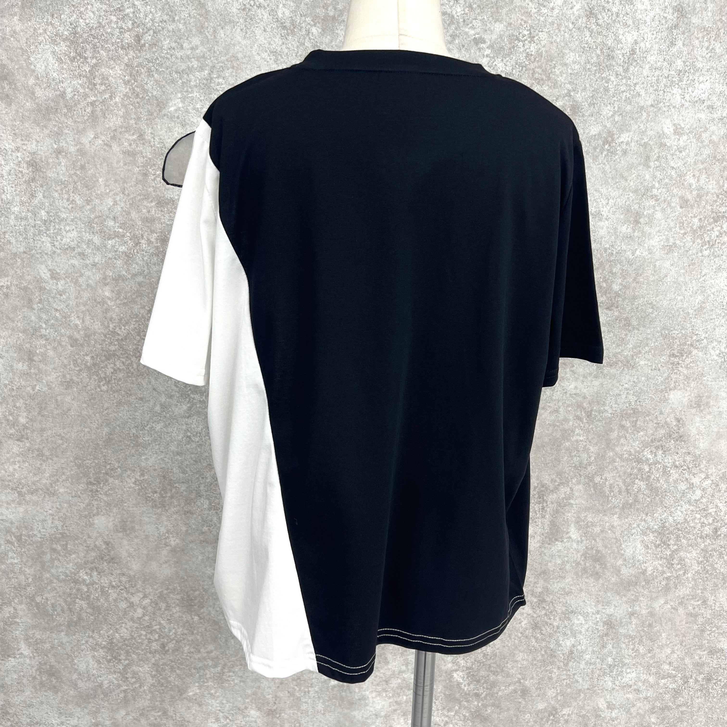 斜めフリルTシャツ -ブラック- ※7/16〜22迄に順次発送予定