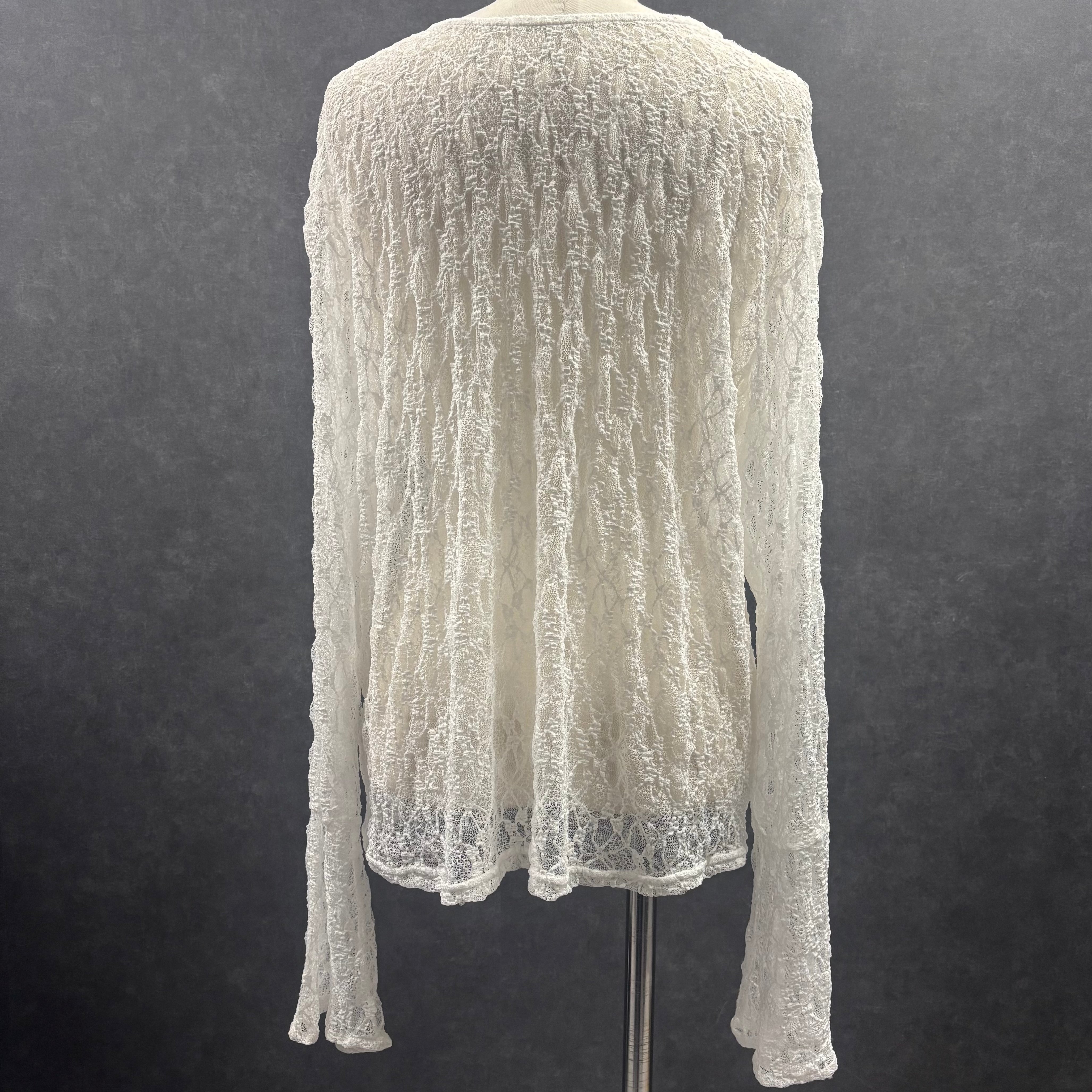 レース ベルスリーブブラウス -オフホワイト- ※6/25-7/1迄に順次発送予定