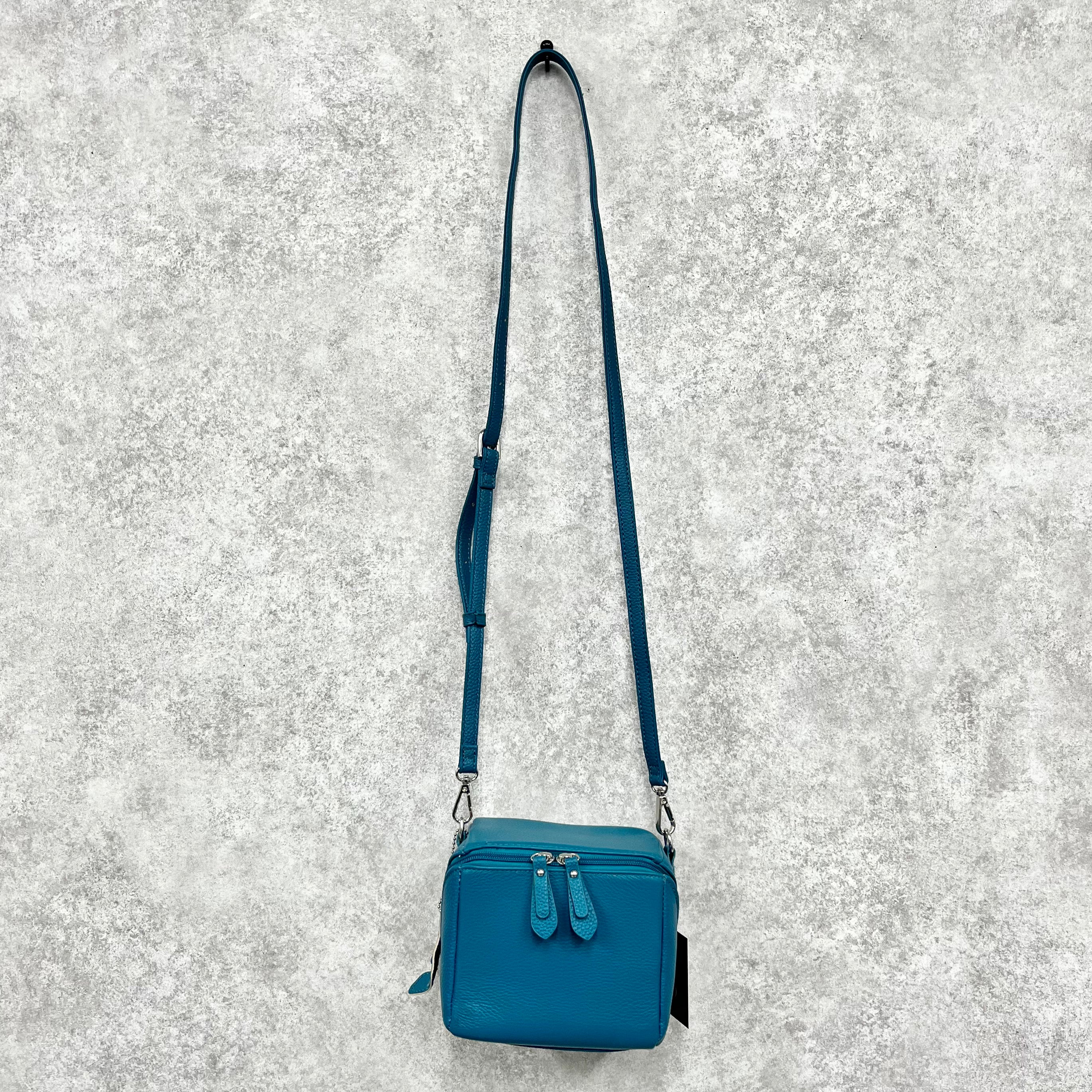 牛革2wayボックスバッグ -ブルー- ※3/19~25迄に順次発送予定