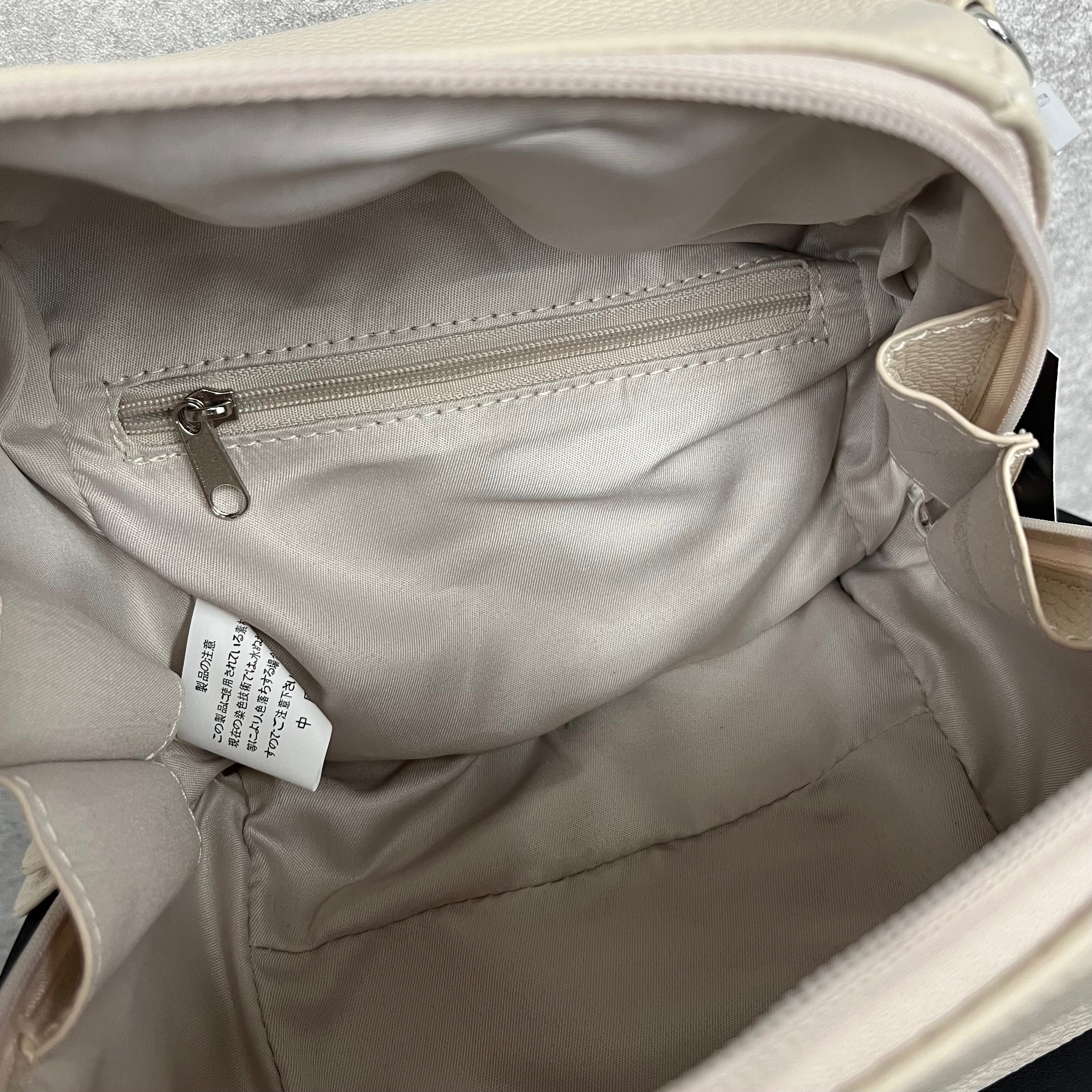 牛革2wayボックスバッグ -アイボリー- ※3/19~25迄に順次発送予定