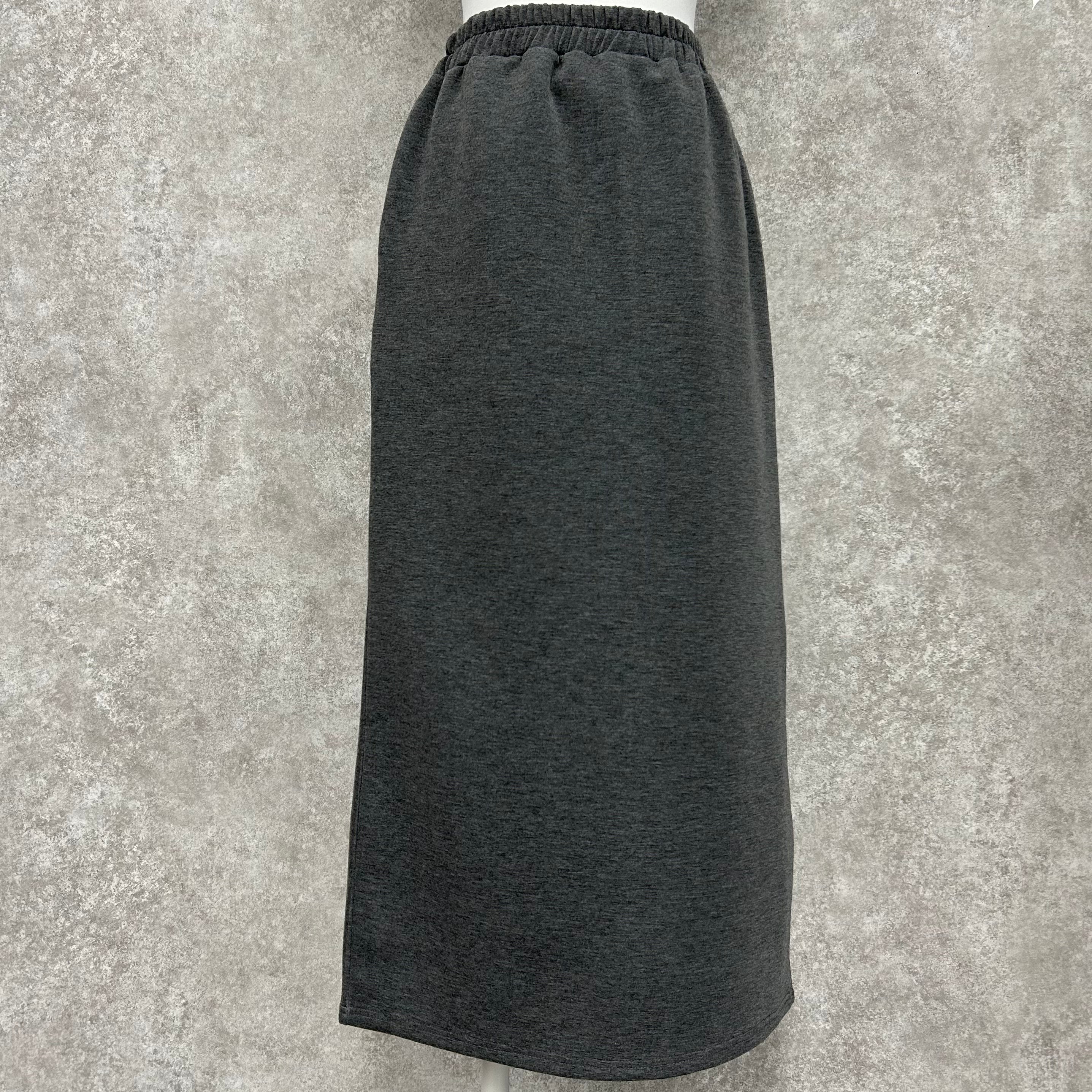【ぞうねこ別注】ロングタイトスカート -グレー- ※8/25-31迄に順次発送予定