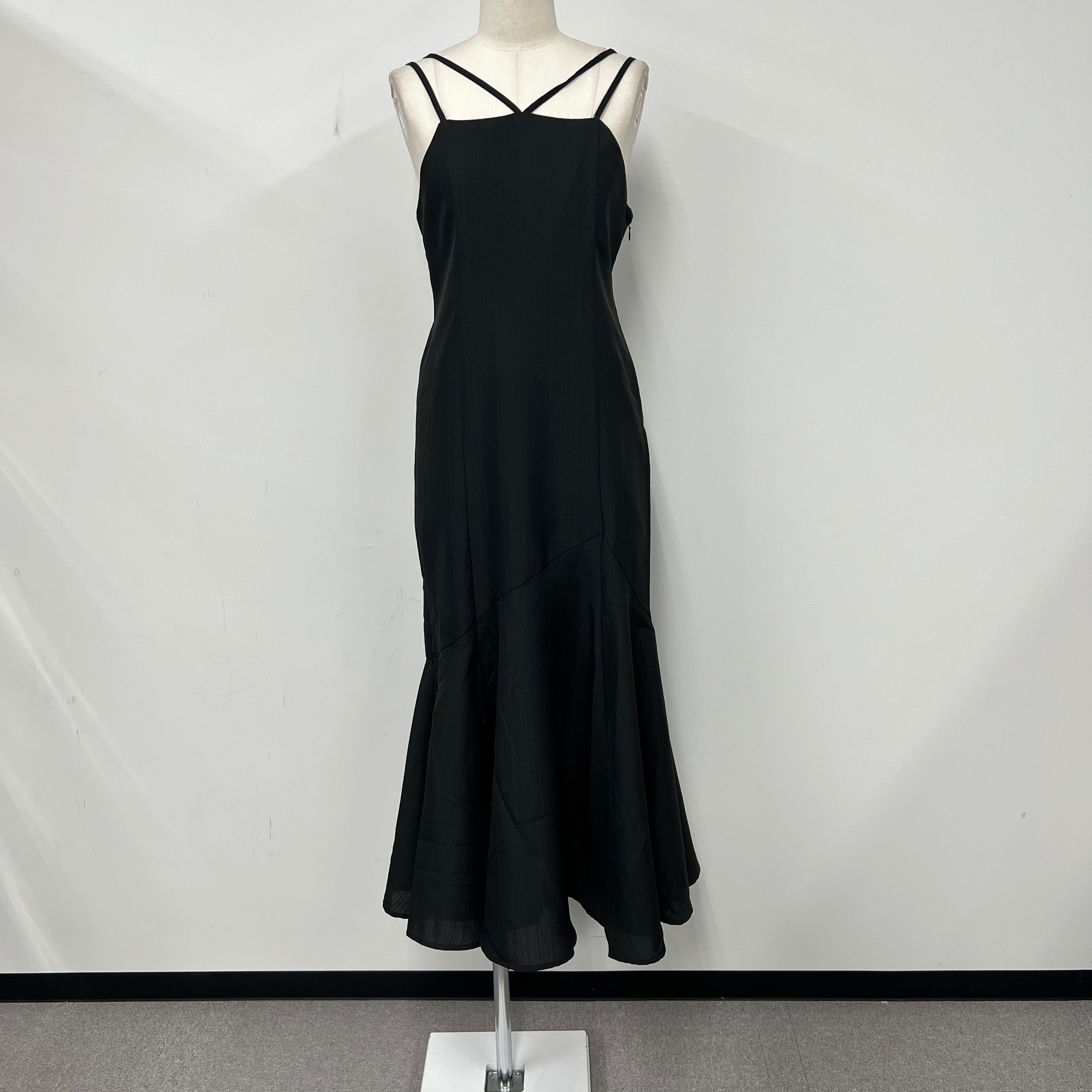 リネンライクジャケット×ワンピースセット ブラック ※5/28〜6/3頃より順次配送予定