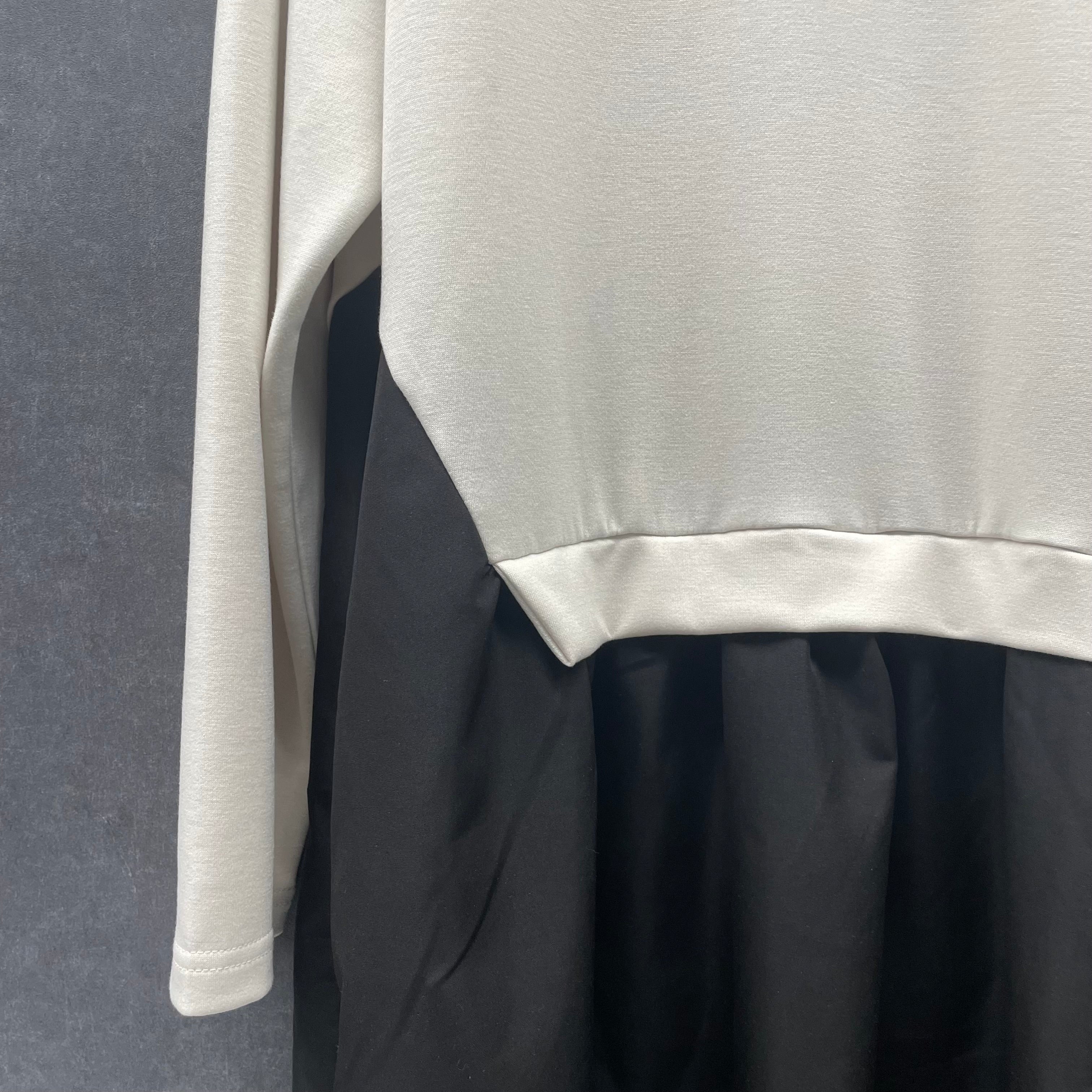 【予約】切替ワンピース -ベージュ- ※ハンガー納品 ※1月上旬〜中旬頃より順次発送予定