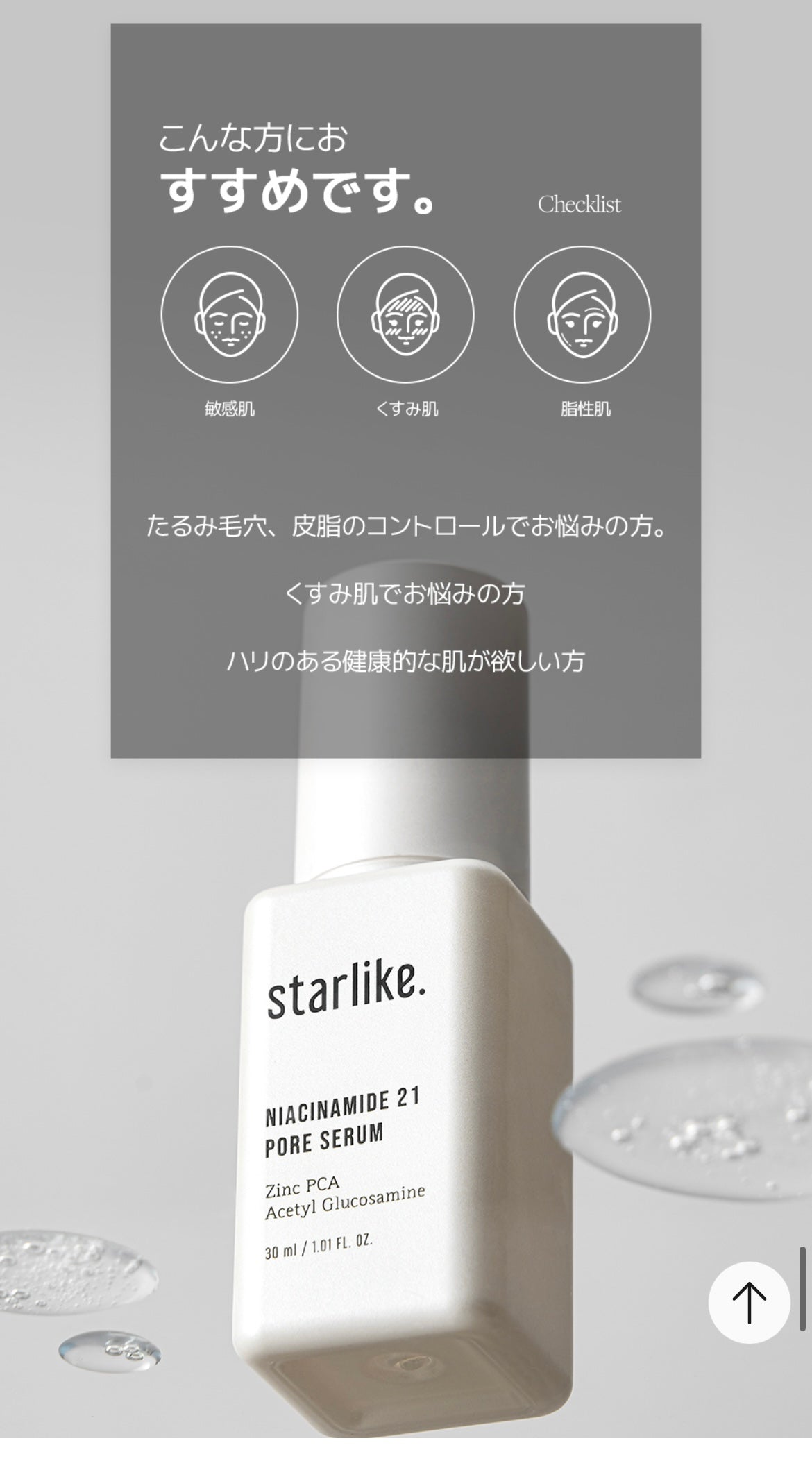 【Starlike】ナイアシンアミド21ポアセラム30ml ※1/14-20頃より配送予定
