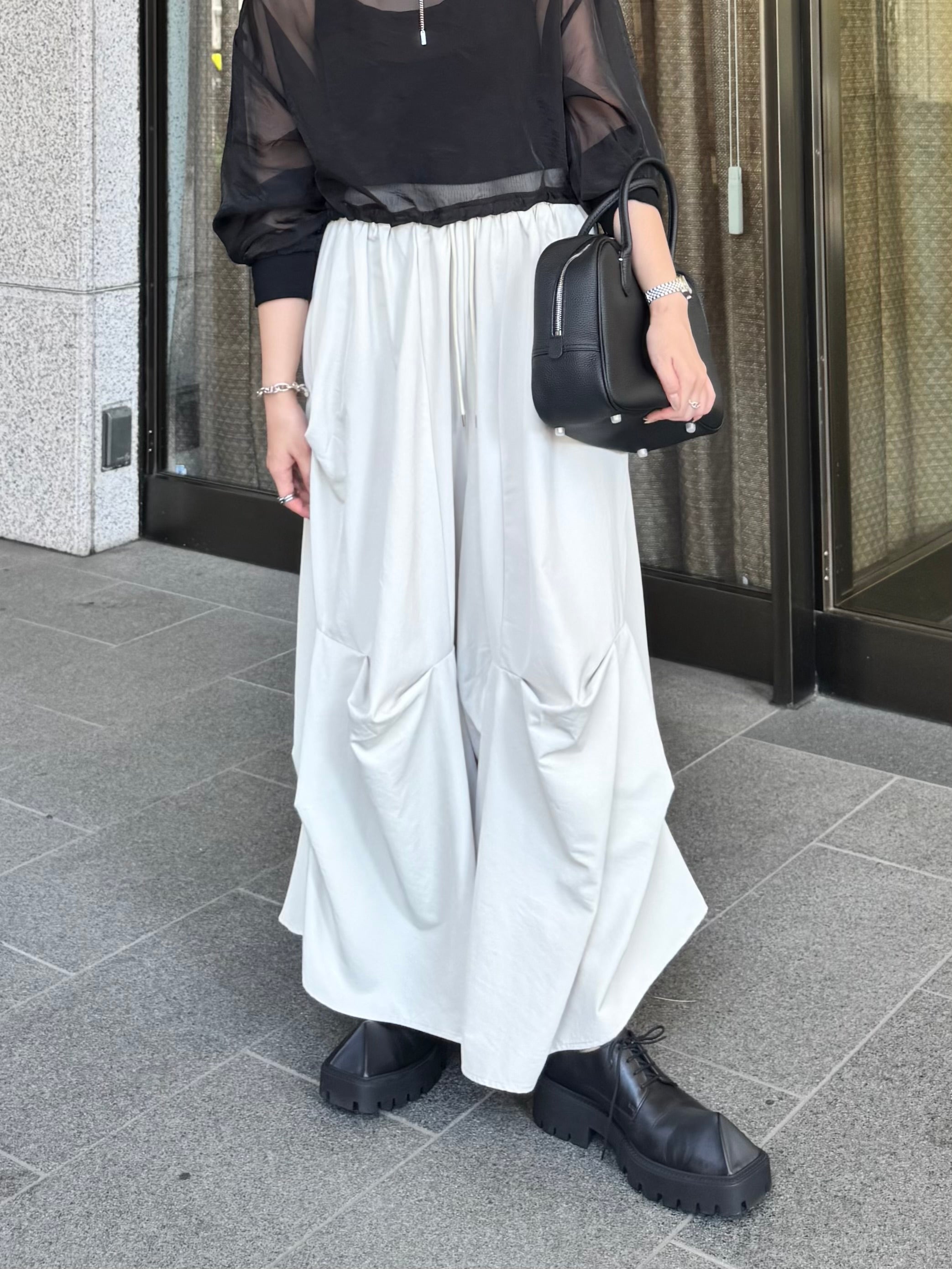 【ASYMM】PINTRIX PANTS -off white- ※1週間前後で配送予定