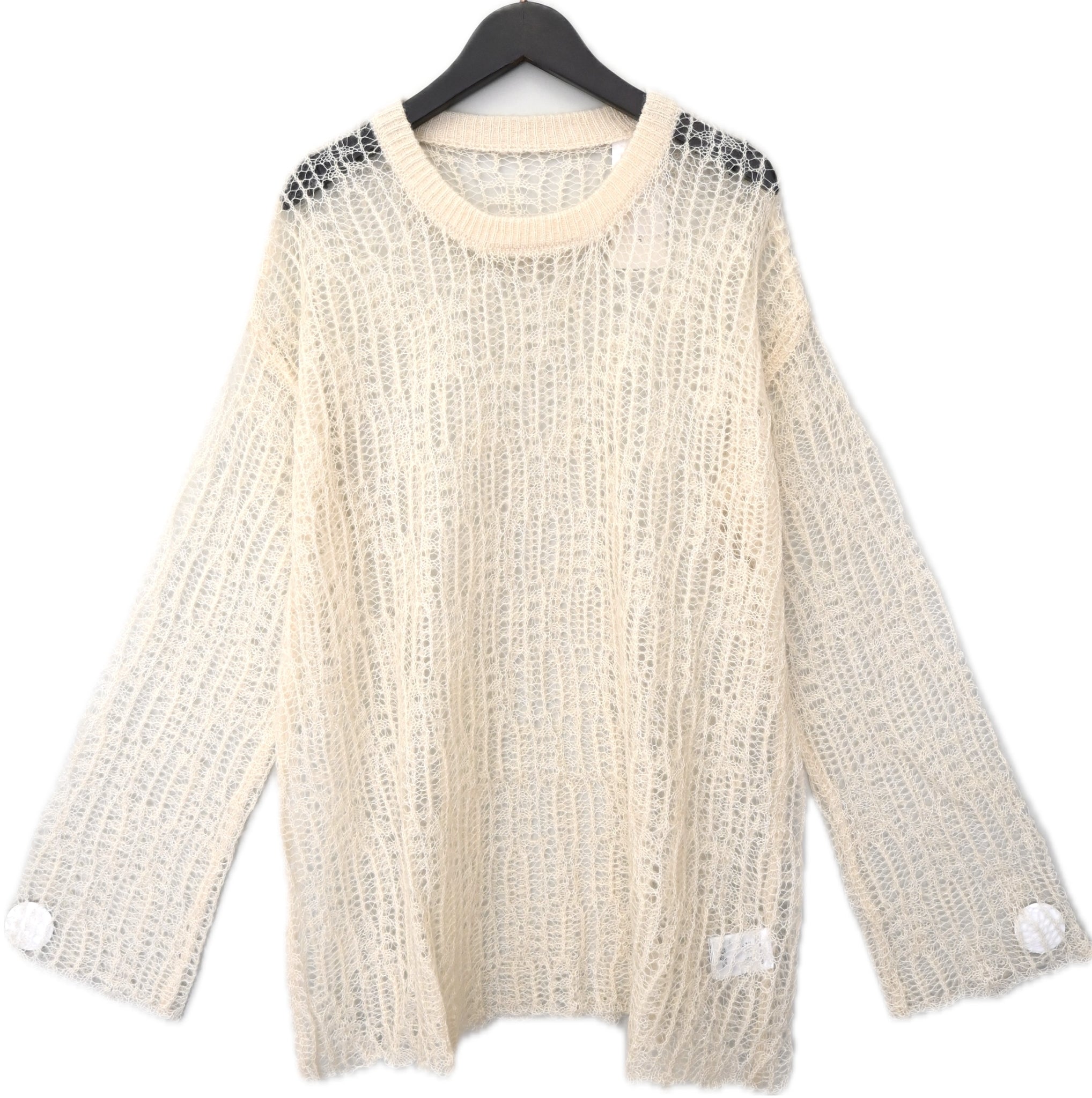 【返品不可】透かし編みチュニックプルオーバー -エクリュ- ※2/26〜3/4頃より順次発送予定