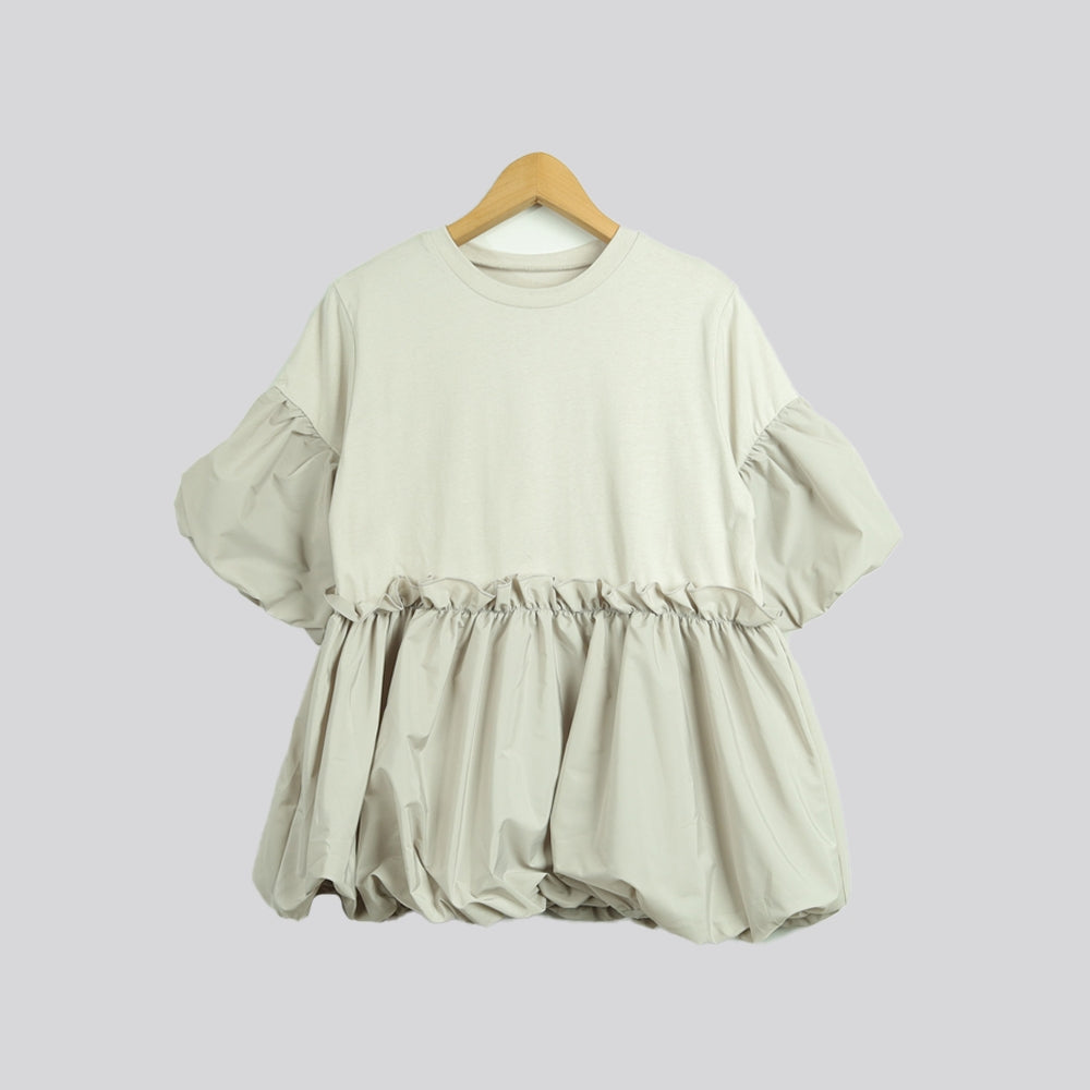 フレアバルーントップス -グレージュ- ※6/25〜7/1迄に順次発送予定