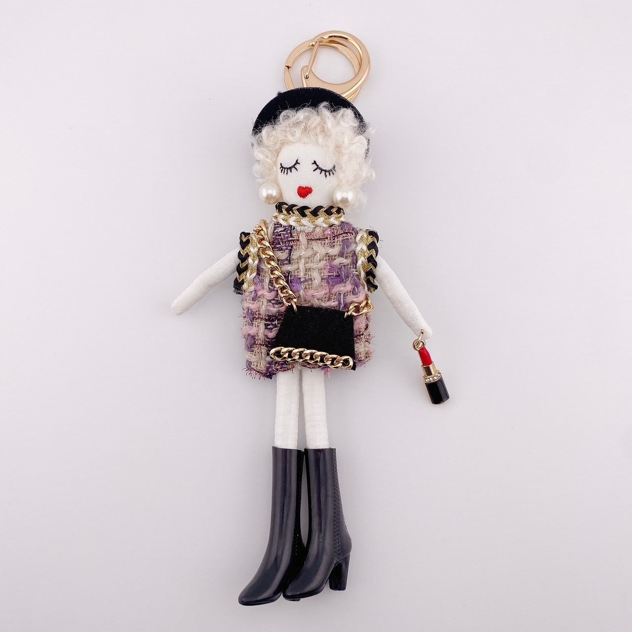 ドールチャーム -パープルピンクツイード- ※8/25-31迄に順次発送予定