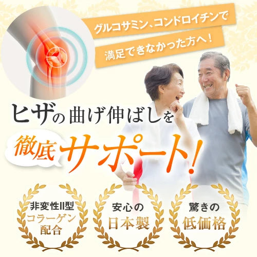 【機能性表示食品】ひざ関節の柔軟性に 非変性Ⅱ型コラーゲン UC-Ⅱ 250粒 ※8/6〜12迄に順次発送予定