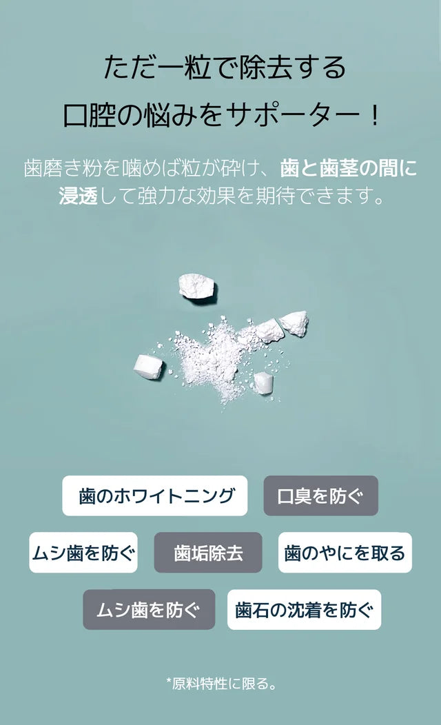 【Vontee】ボンティー固体歯磨き粉 スペアミント 100粒(70g) ※10/21-28より順次発送予定