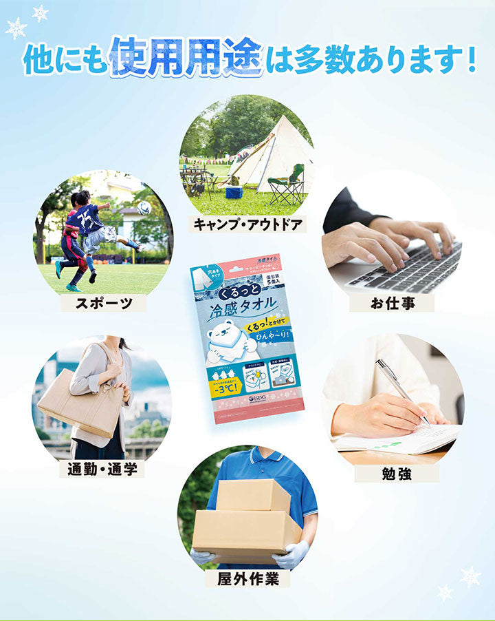 【医食同源】冷感タイム くるっと冷感タオル 【フレッシュペアーの香り】 ※7/30-8/5迄に順次発送予定