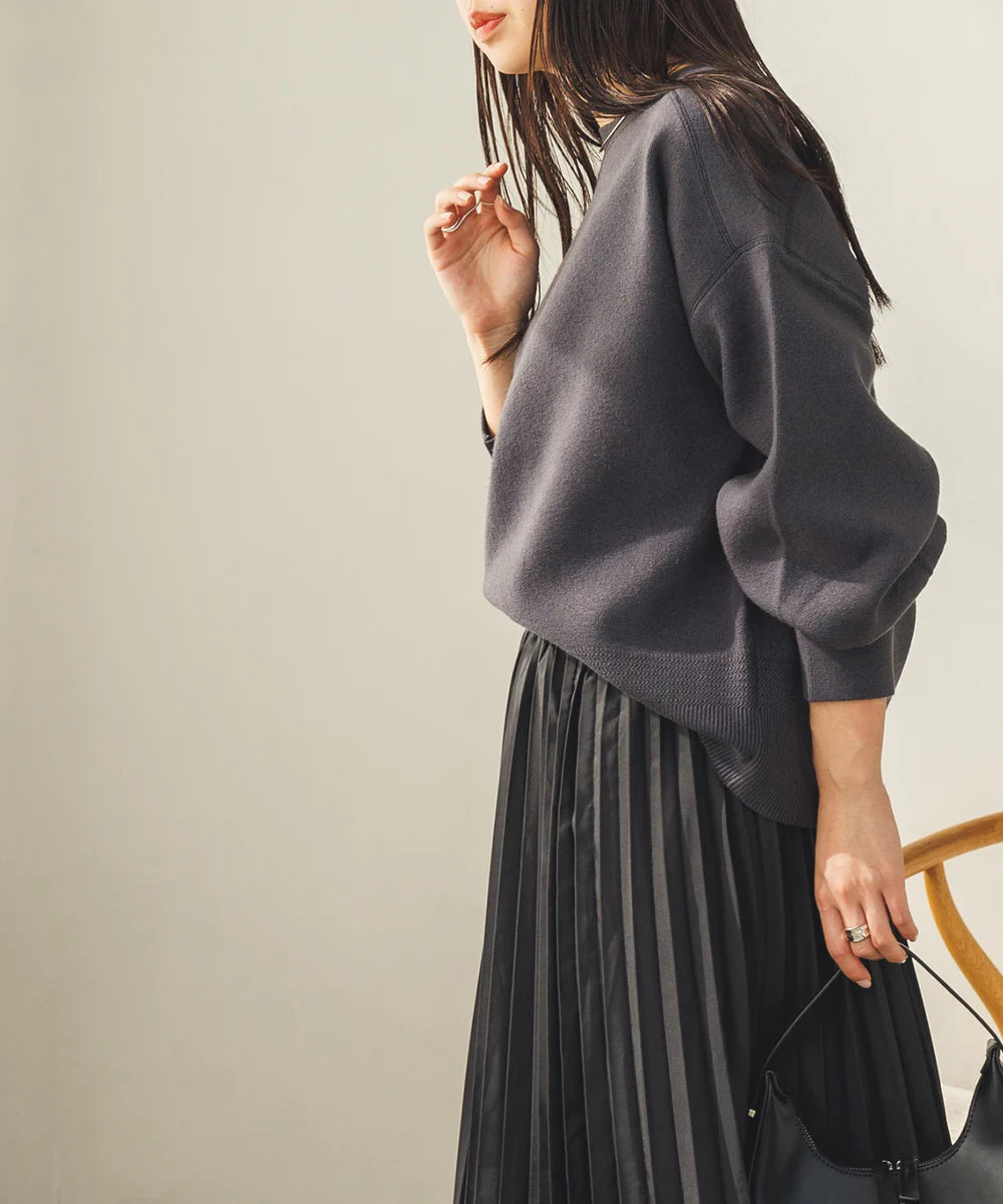 【広告の品🉐】【hunch】スウェットライクニット ネイビー ※3/19~25頃より順次発送予定