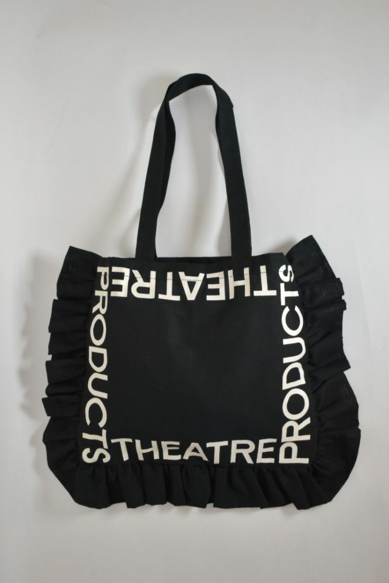 【THEATRE PRODUCTS】フリルロゴトートバッグ　ブラック  ※5/9〜15より順次発送