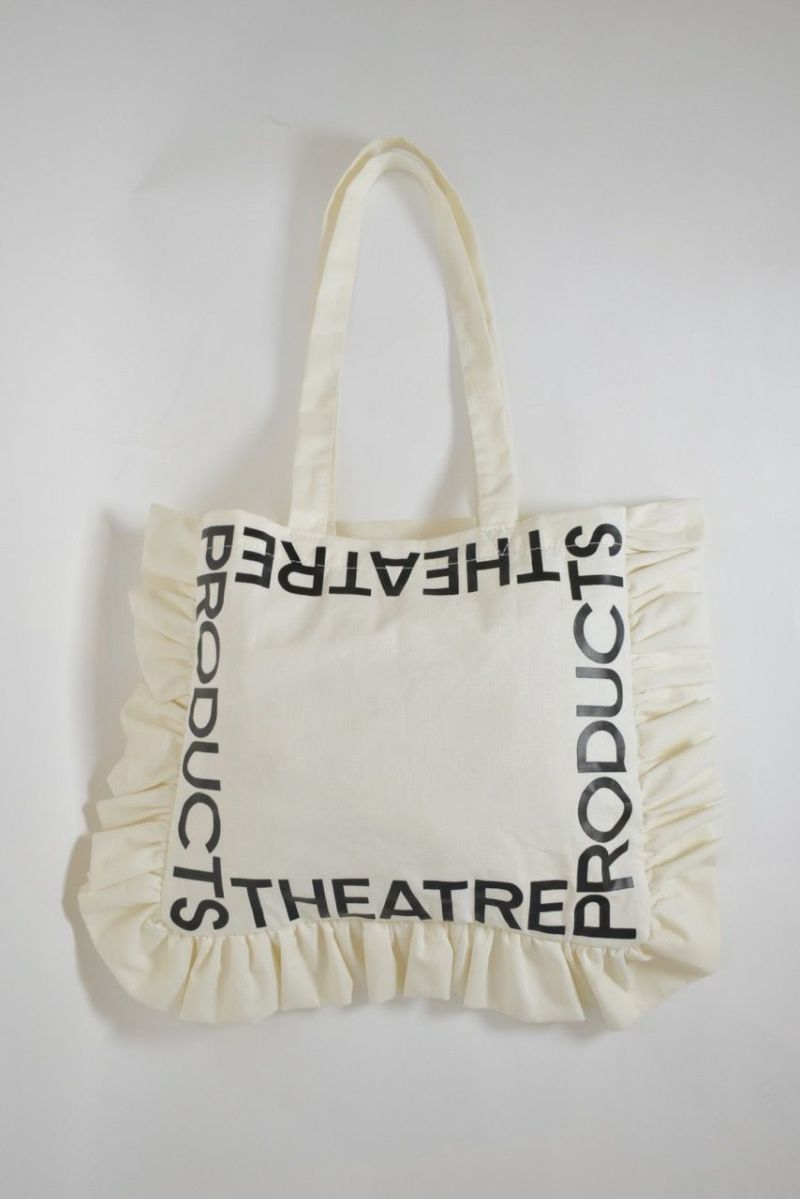 【THEATRE PRODUCTS】フリルロゴトートバッグ　アイボリー  ※5/9〜15より順次発送