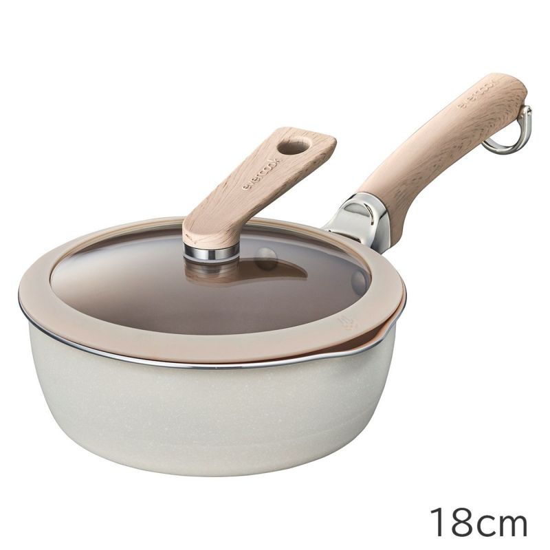 evercook　DECO　18マルチパン+ガラスふたセット (ベージュ)　※11/12〜18より順次発送