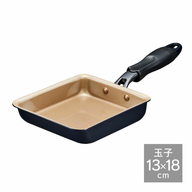 【ガス】evercook　ガス軽量玉子焼13×18cm　ネイビー　 ※7/30〜8/5迄に順次発送予定