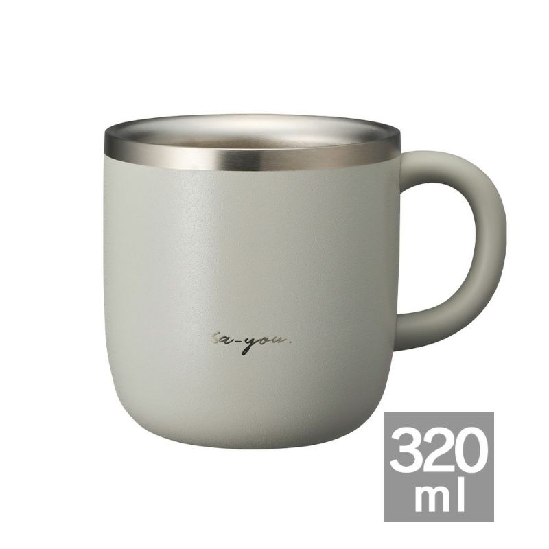 ON℃ZONE　白湯専科マグカップ320ml　グレー　※11/12〜18より順次発送