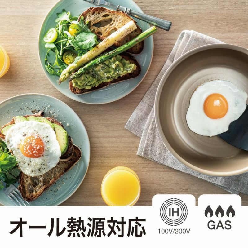 evercook　IHフライパン２０ｃｍ　レッド   ※4/9~4/15頃より順次発送予定
