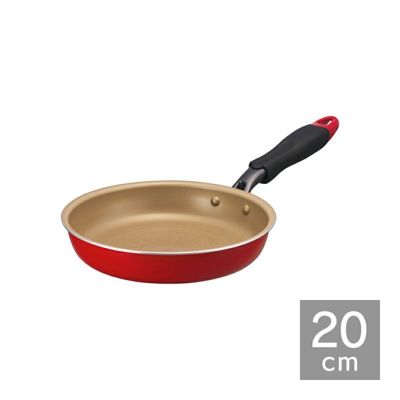 evercook　IHフライパン２０ｃｍ　レッド   ※4/9~4/15頃より順次発送予定