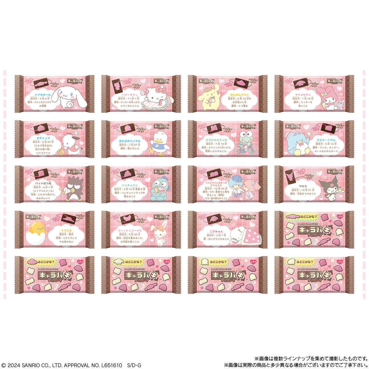 【大袋】　サンリオキャラクターズ　キャラパキ　期間限定Ｖｅｒ．　※7/16~22迄に順次発送予定