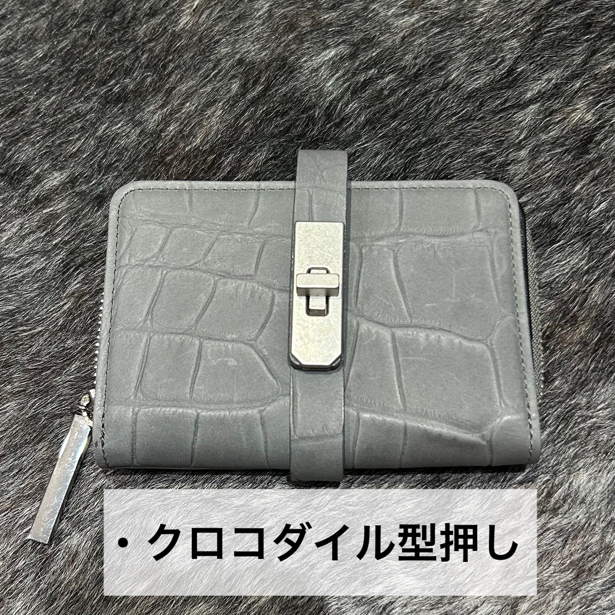 ⚠️予約【M.U.L.】 ハーフラウンドウォレット　-アイスグレー-　※R7. 6月末納品予定