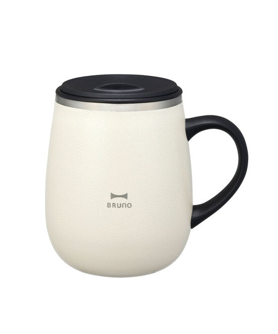 【BRUNO】ノベルティ付蓋つきステンレスマグtall　アイボリー　※12/17〜12/23頃より順次発送