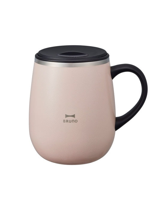 【BRUNO】ノベルティ付蓋つきステンレスマグtall　ピンクベージュ　※12/17〜12/23頃より順次発送